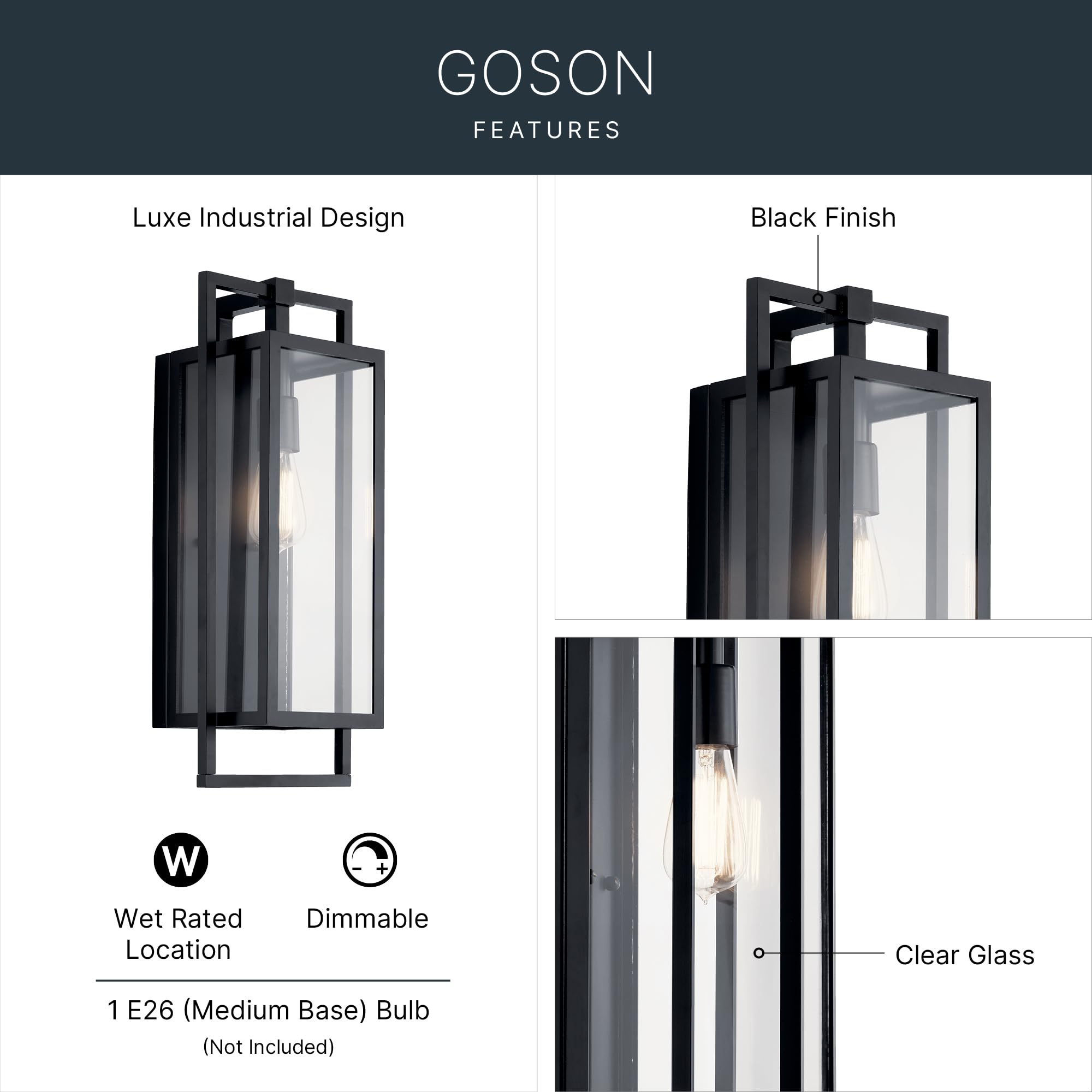 kichler-goson-20-outdoor-wall-light-in-black-1-light-modern-exterior-wall-lanter image 3