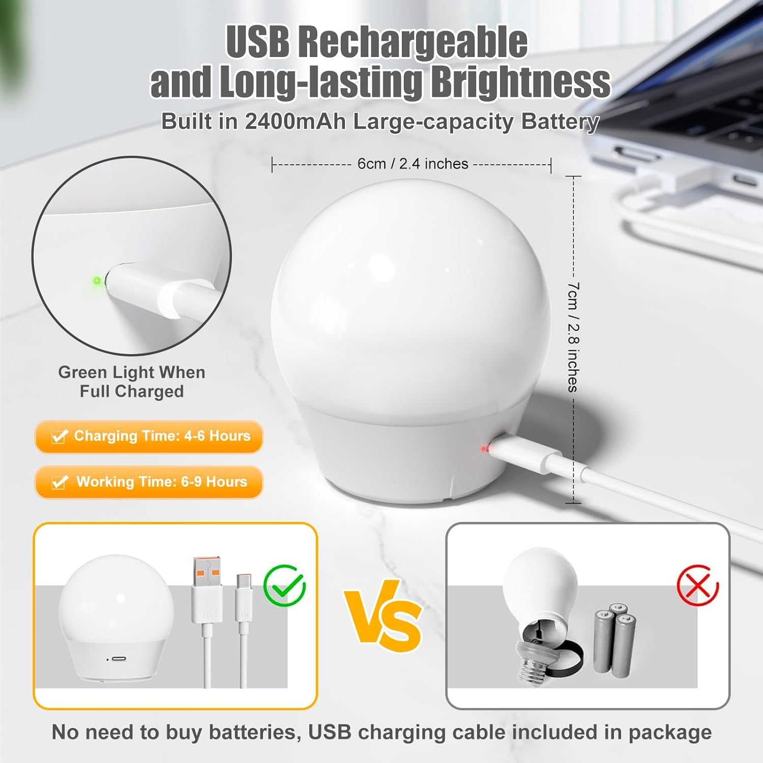 brightown-2-pack-e26-rechargeable-backup-light-bulb-with-remote-for-sconces-lamp image 5