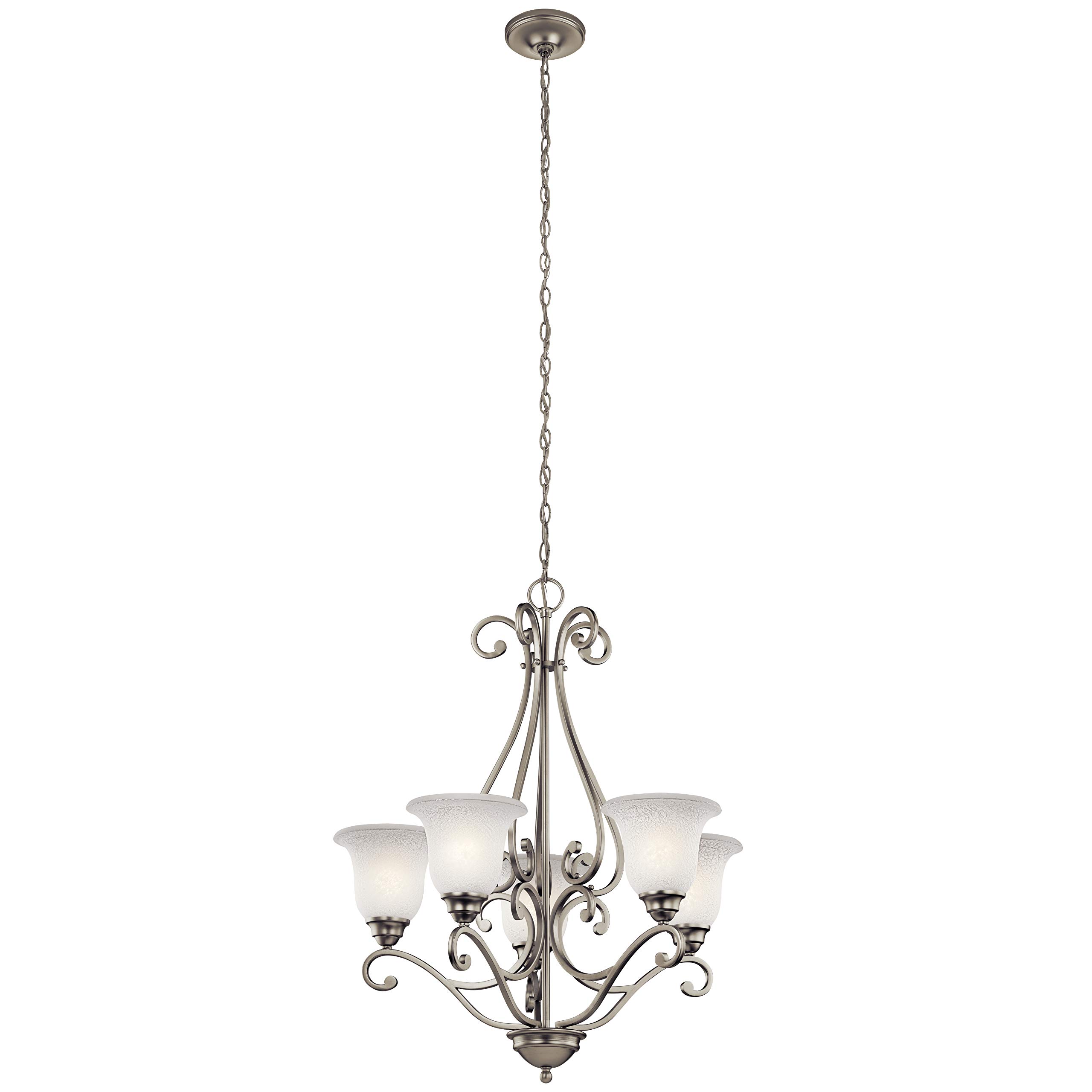 kichler-camerena-31-25-5-light-chandelier-in-brushed-nickel-with-white-scavo-gla image 4