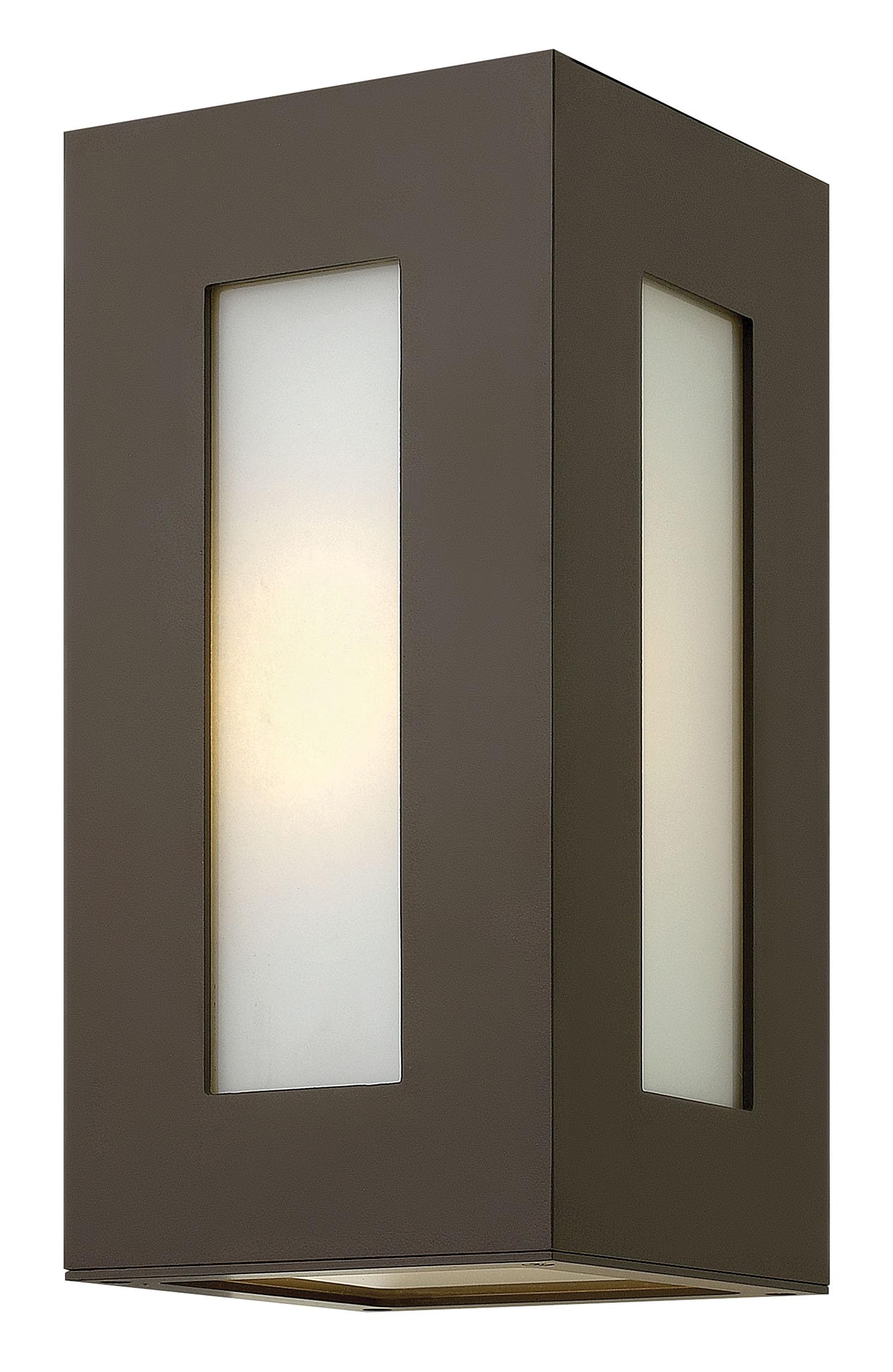 hinkley-dorian-contemporary-one-light-small-outdoor-wall-mount-bronze-finish image 1