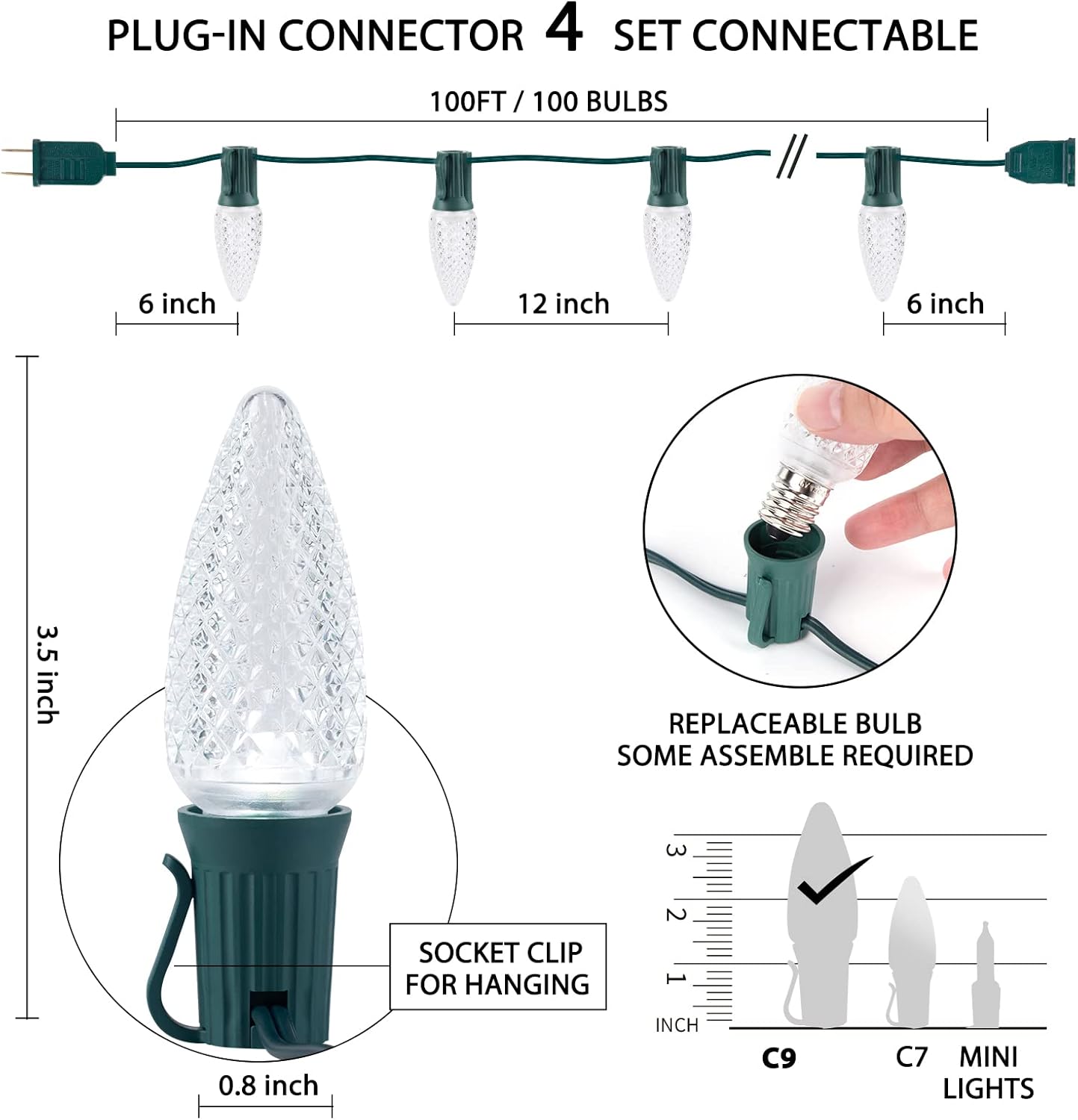 brightown-100ft-plug-in-100-pure-white-c9-strawberry-led-bulbs-string-lights-for image 4