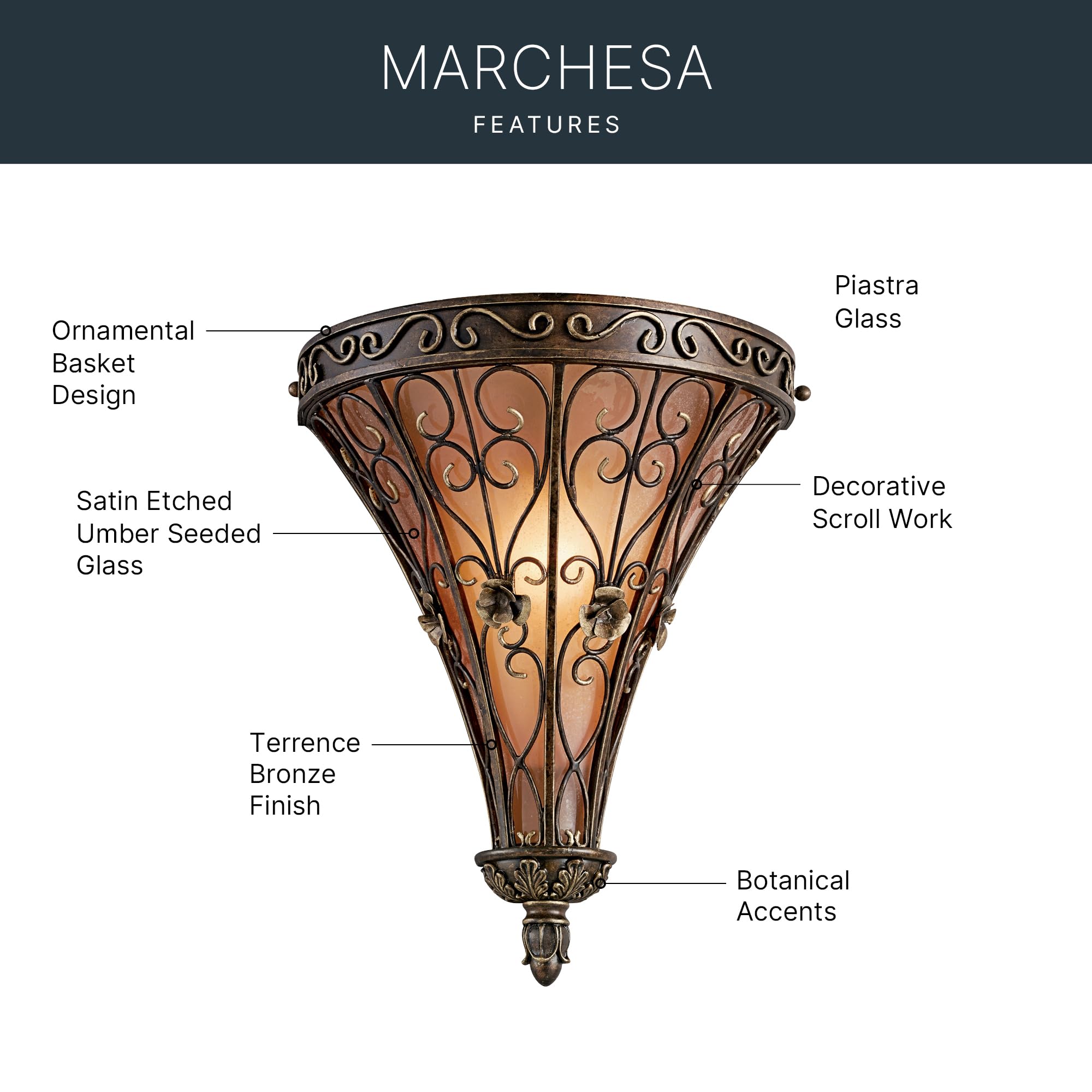 kichler-marchesa-1-light-wall-sconce-in-terrene-bronze-with-satin-etched-umber-s image 5