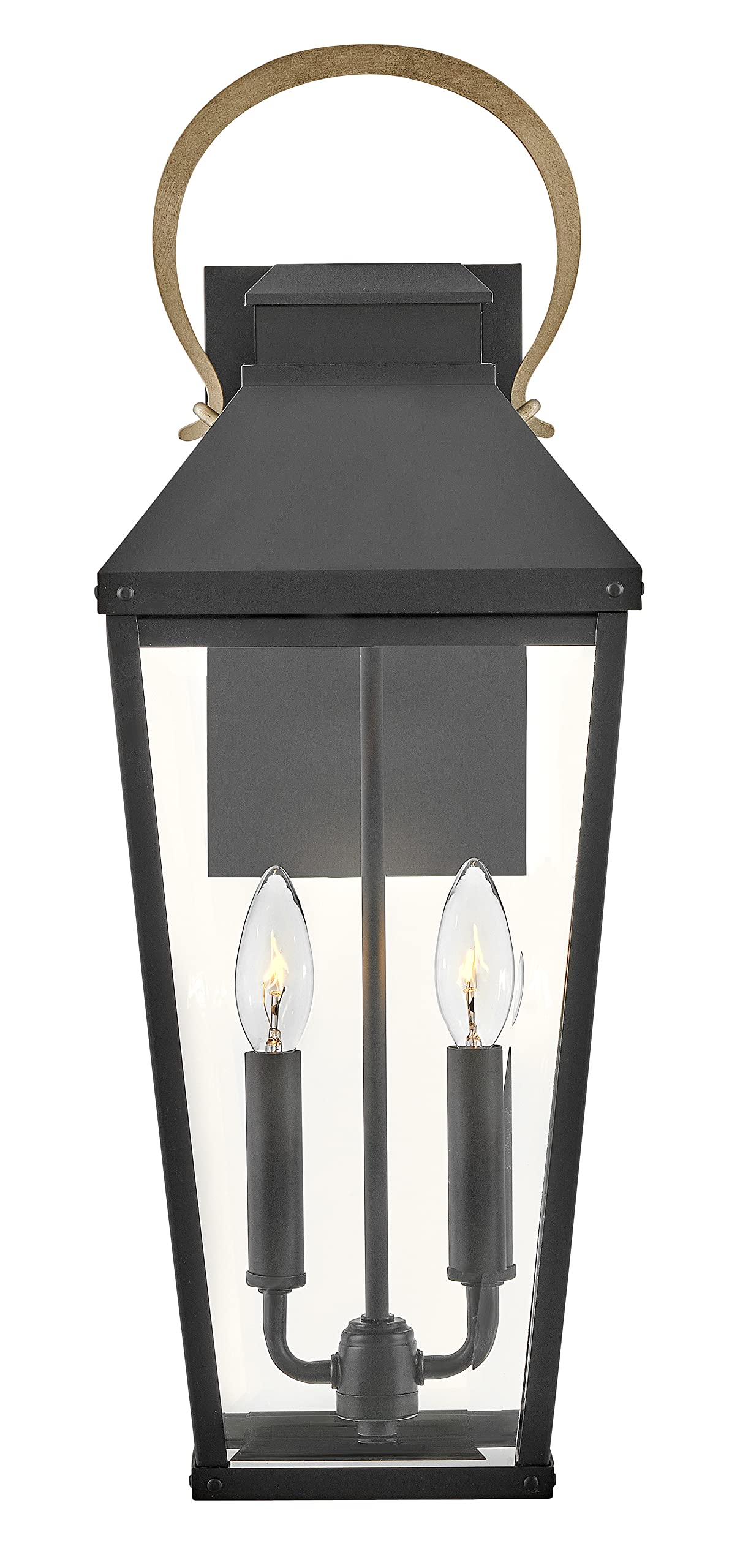 hinkley-dawson-large-wall-mount-outdoor-lantern-aluminum-clear-beveled-glass-tap image 3