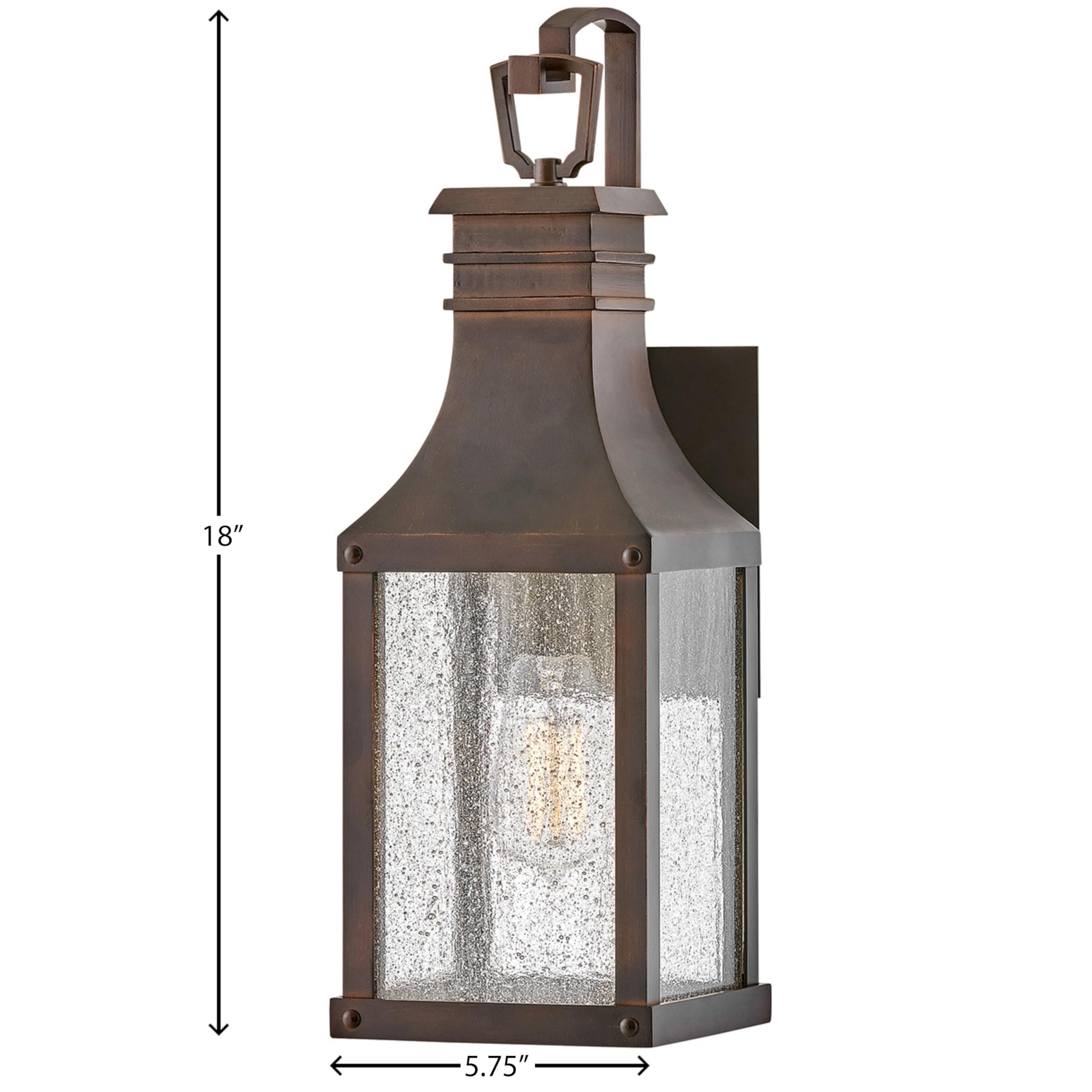 hinkley-beacon-hill-single-light-wall-mount-lantern-blackened-copper-aluminum-cl image 2