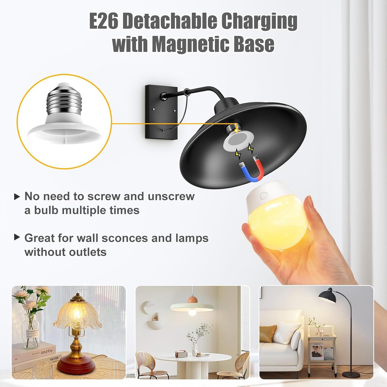 brightown-2-pack-e26-rechargeable-backup-light-bulb-with-remote-for-sconces-lamp image 3