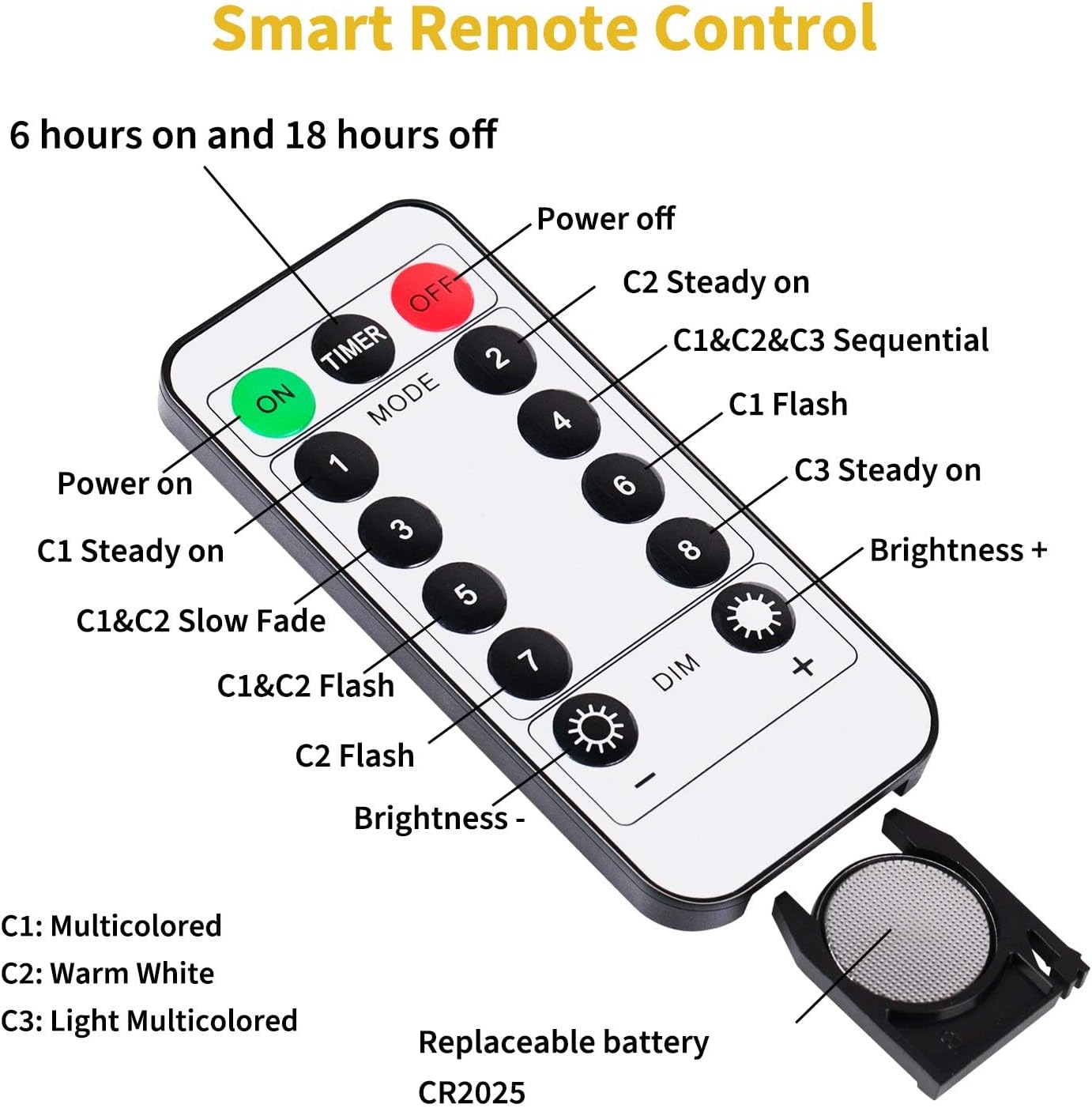 brightown-33ft-100-led-usb-plug-in-crystal-globe-fairy-lights-with-remote-8-mode image 8