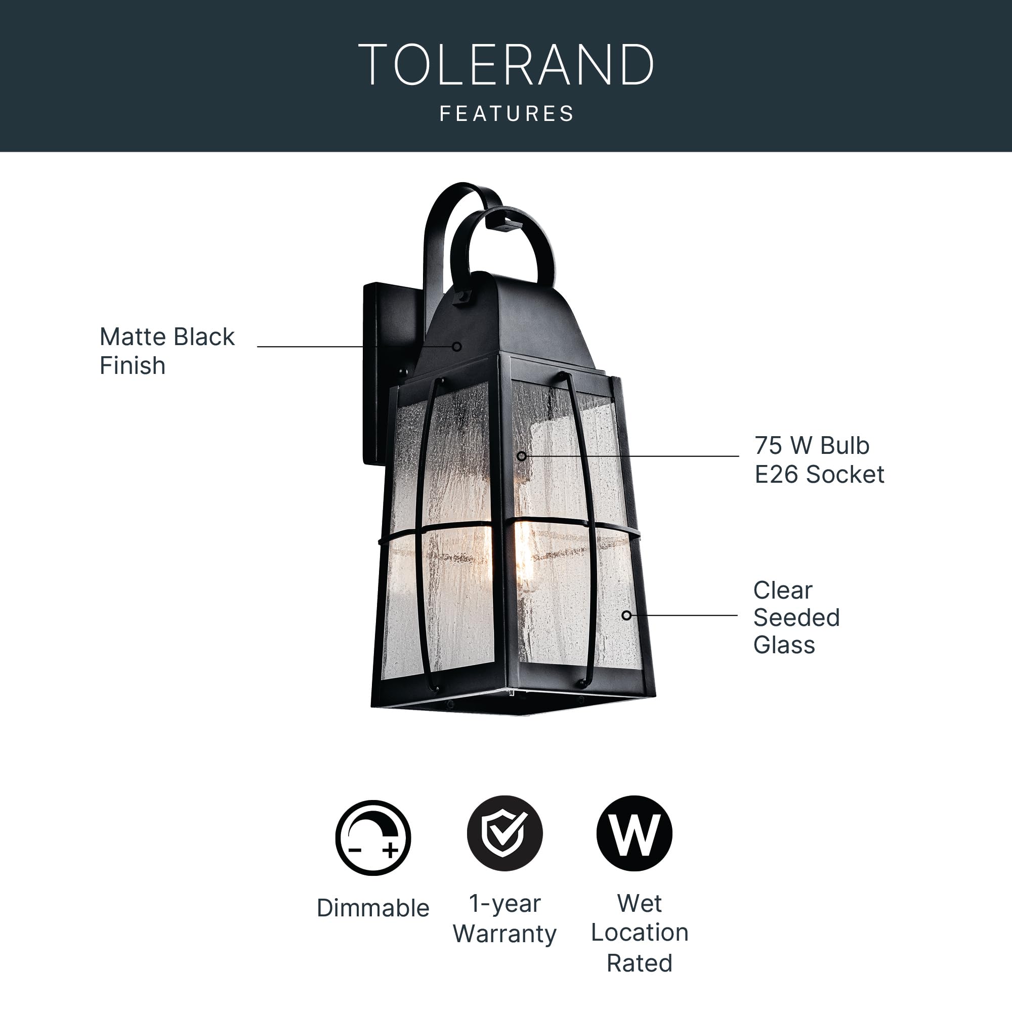kichler-tolerand-outdoor-wall-sconce-in-textured-black-49553bkt-wet-rated-seeded image 3