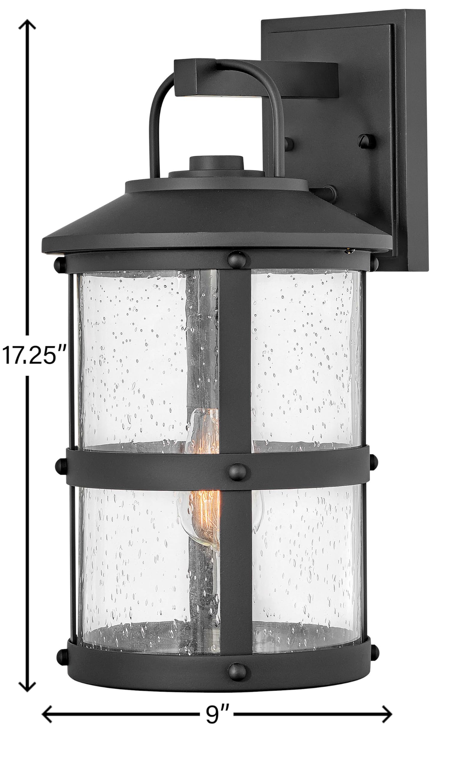 hinkley-lakehouse-one-light-medium-led-outdoor-wall-mount-lantern-black image 3