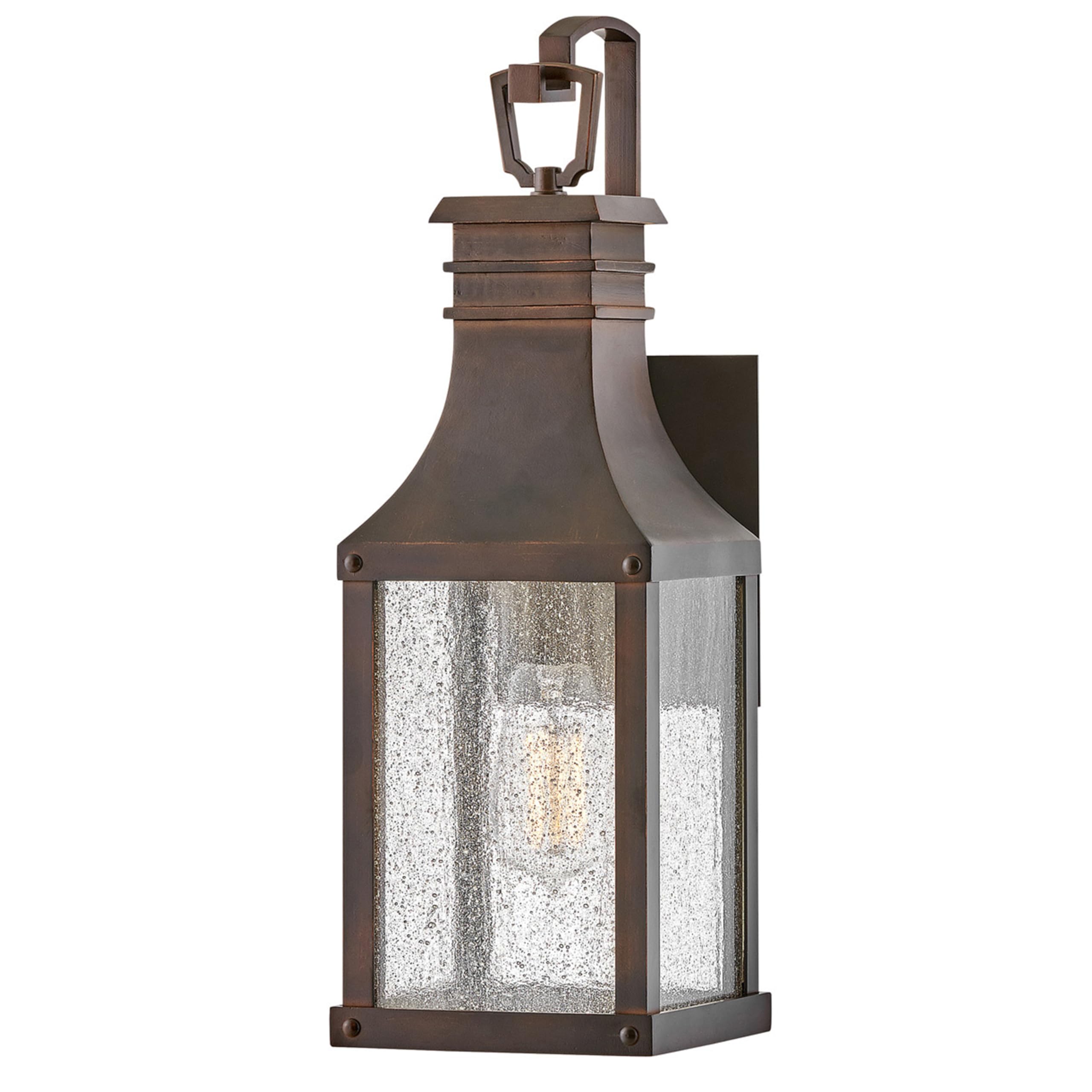 hinkley-beacon-hill-single-light-wall-mount-lantern-blackened-copper-aluminum-cl image 1