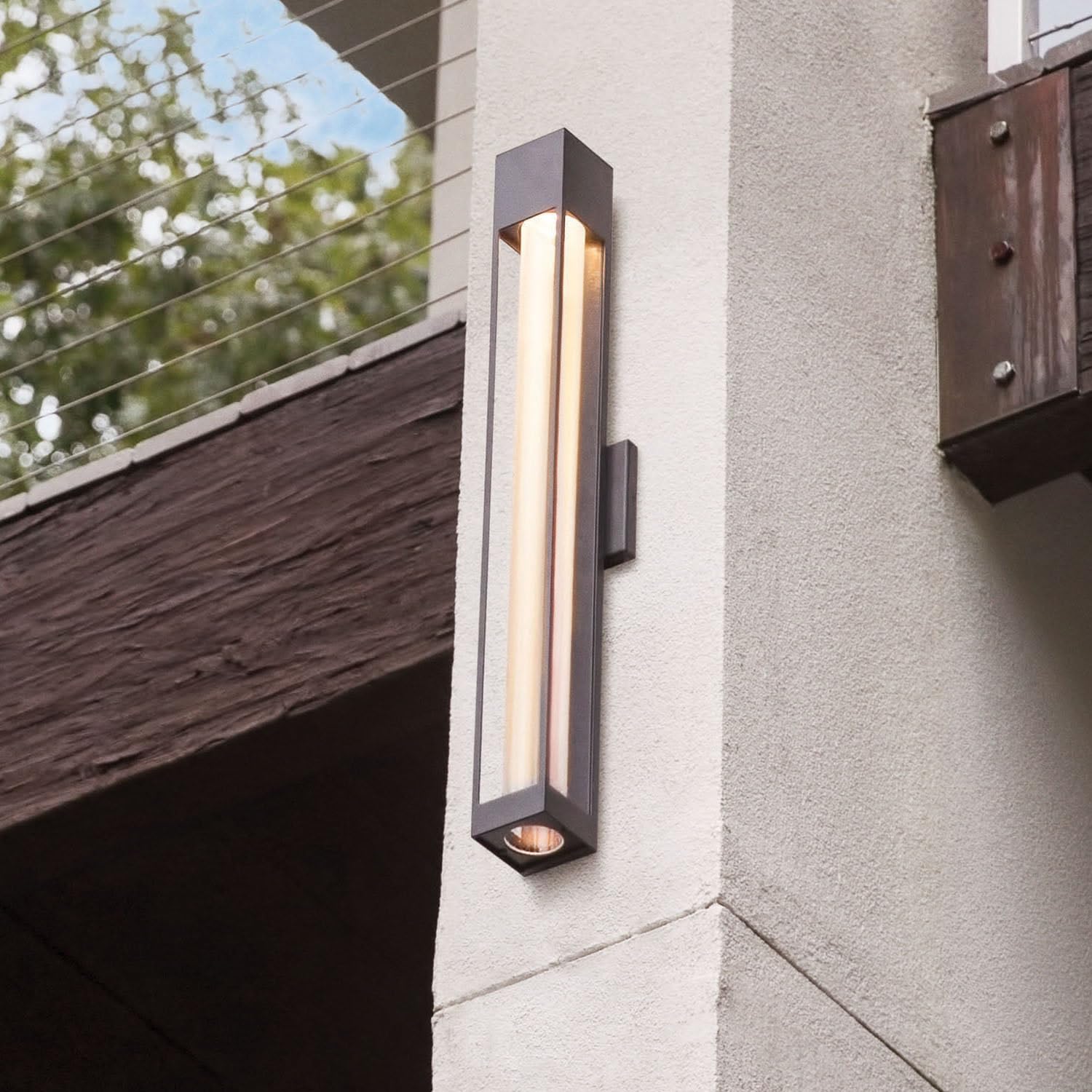 hinkley-vapor-28-large-outdoor-wall-sconce-buckeye-bronze-crackled-glass image 7