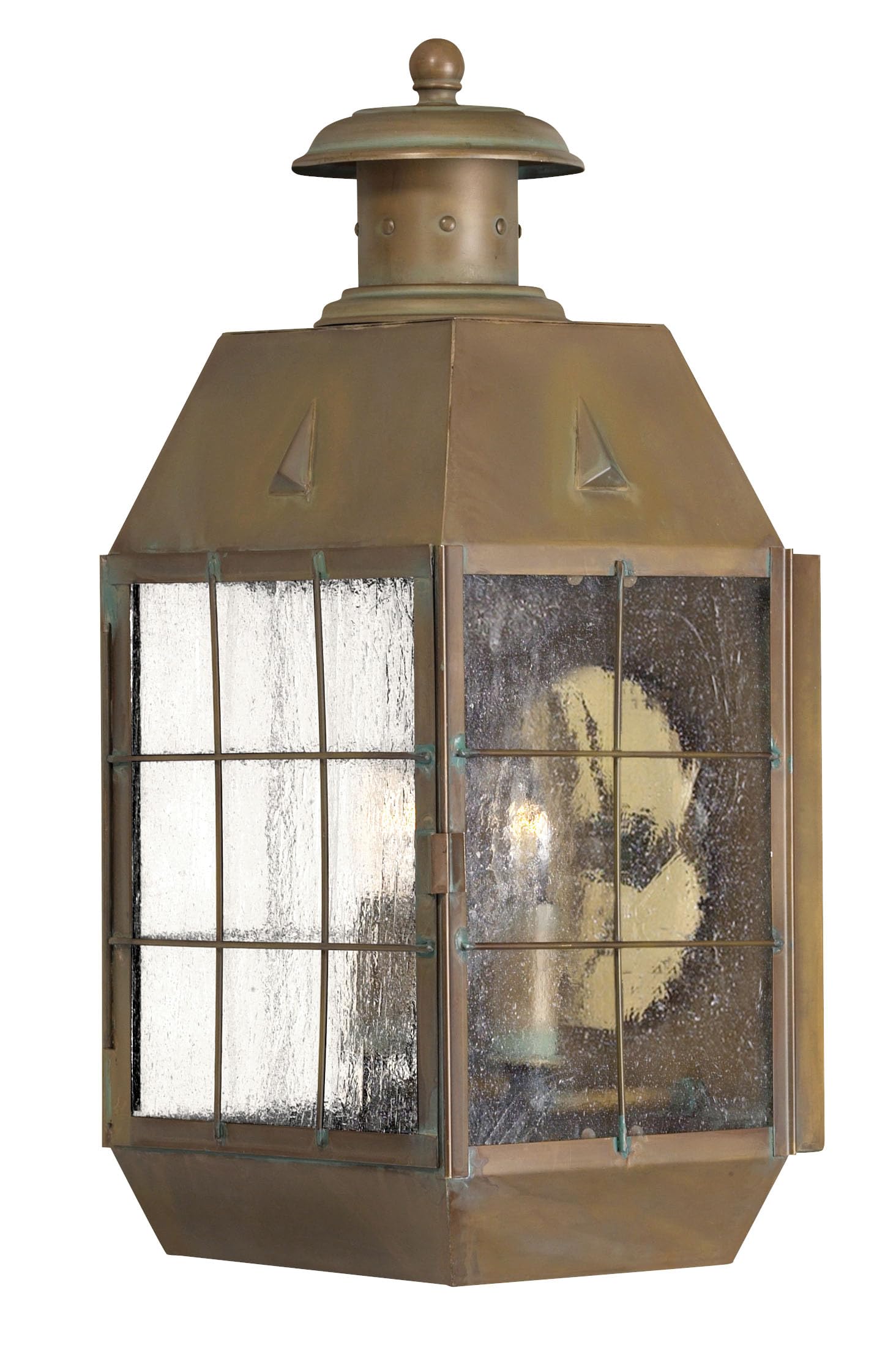 hinkley-nantucket-restoration-two-light-large-outdoor-wall-mount-in-aged-brass image 1