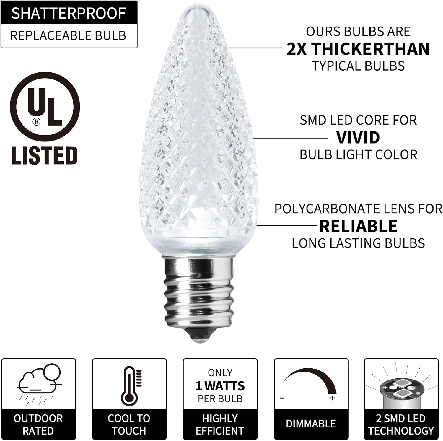 brightown-50ft-plug-in-50-pure-white-c9-strawberry-led-bulbs-string-lights-for-c image 3