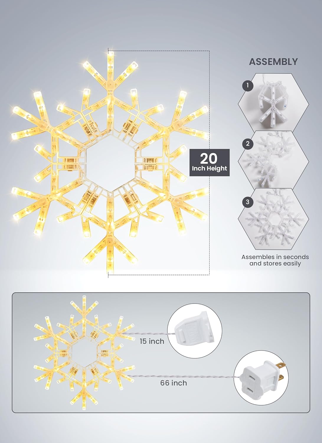 brightown-christmas-snowflake-lights-20-36-multi-color-folding-led-hanging-light image 2