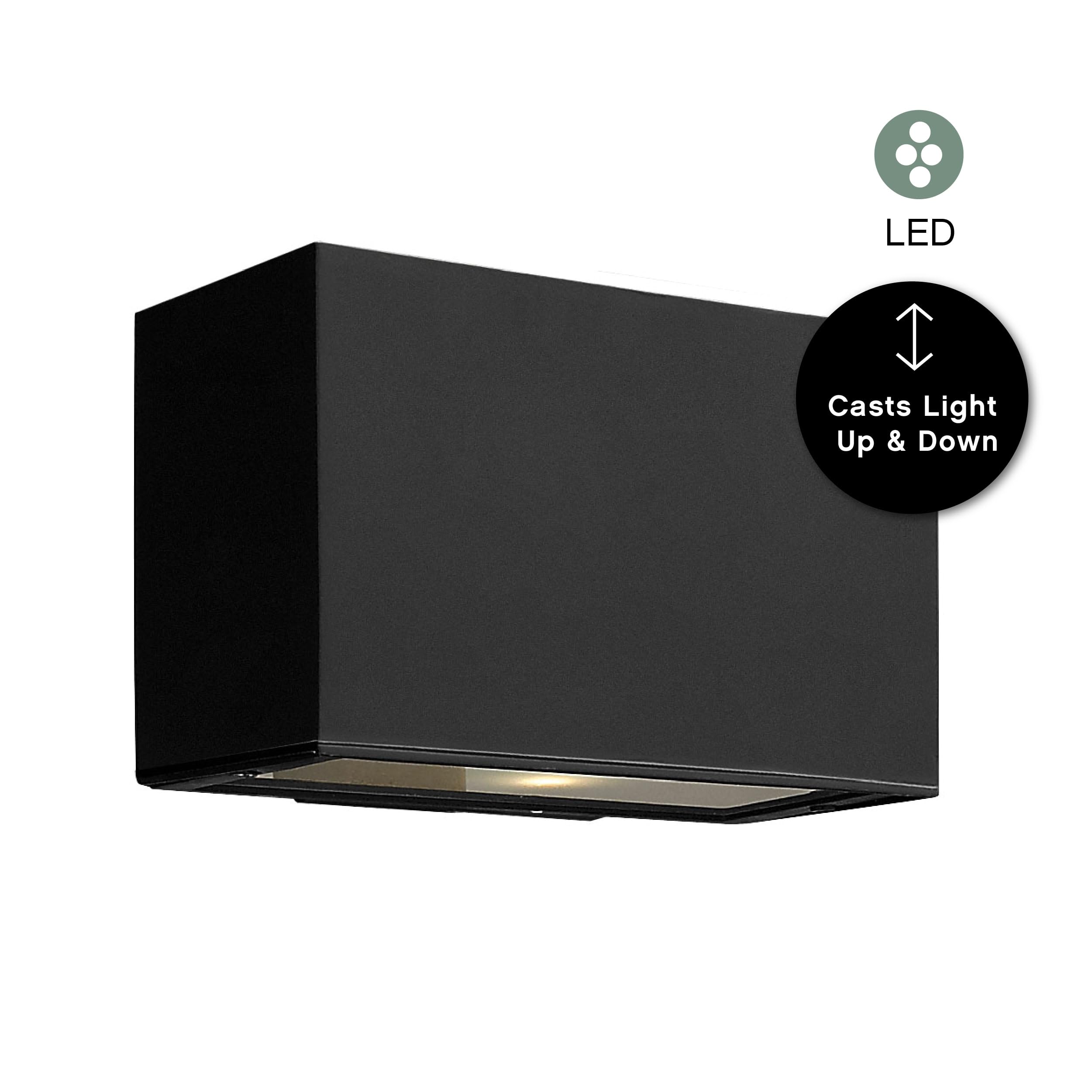 hinkley-atlantis-extra-small-up-down-outdoor-wall-mount-satin-black-integrated-l image 2