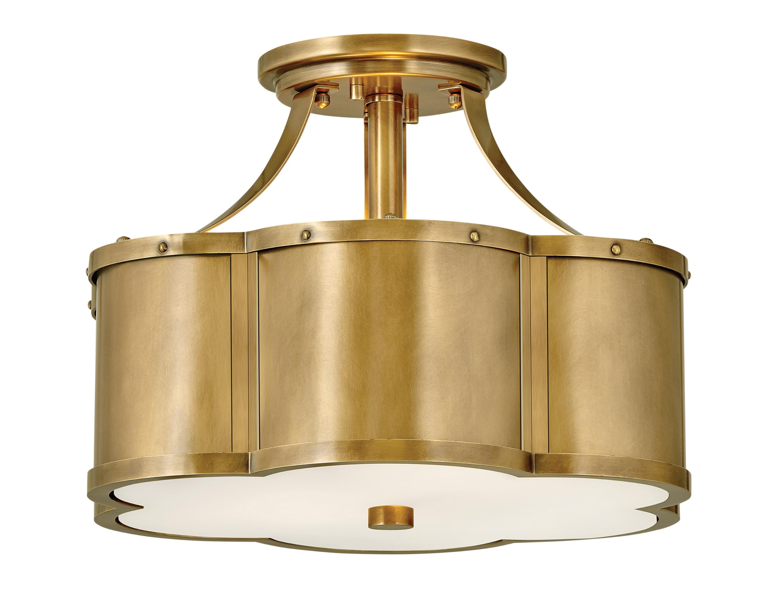hinkley-chance-two-light-semi-flush-mount-heritage-brass-traditional-drum-style image 1
