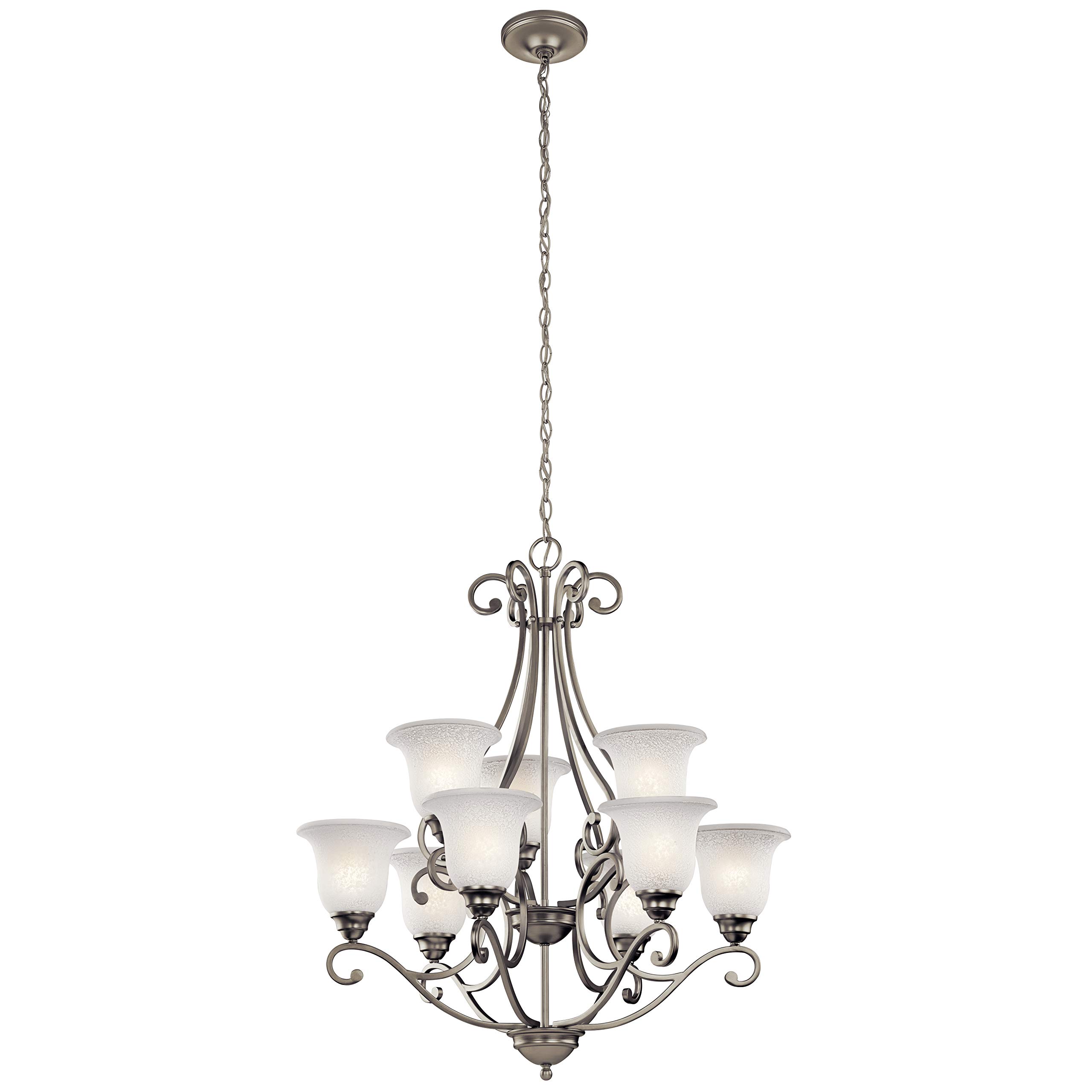 kichler-camerena-34-5-9-light-two-tier-chandelier-in-brushed-nickel-with-white-s image 4