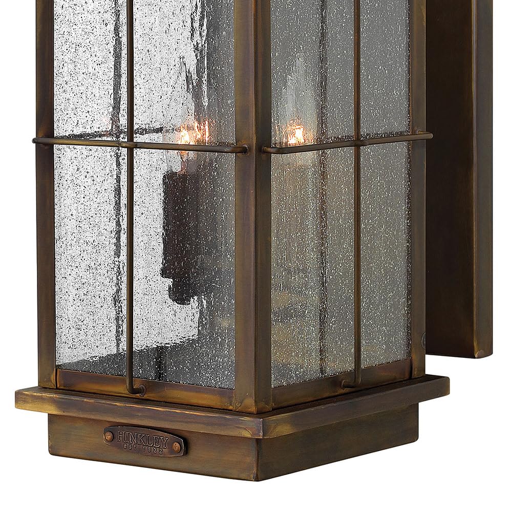 hinkley-bingham-medium-wall-mount-outdoor-lantern-with-sienna-finish-clear-seedy image 5
