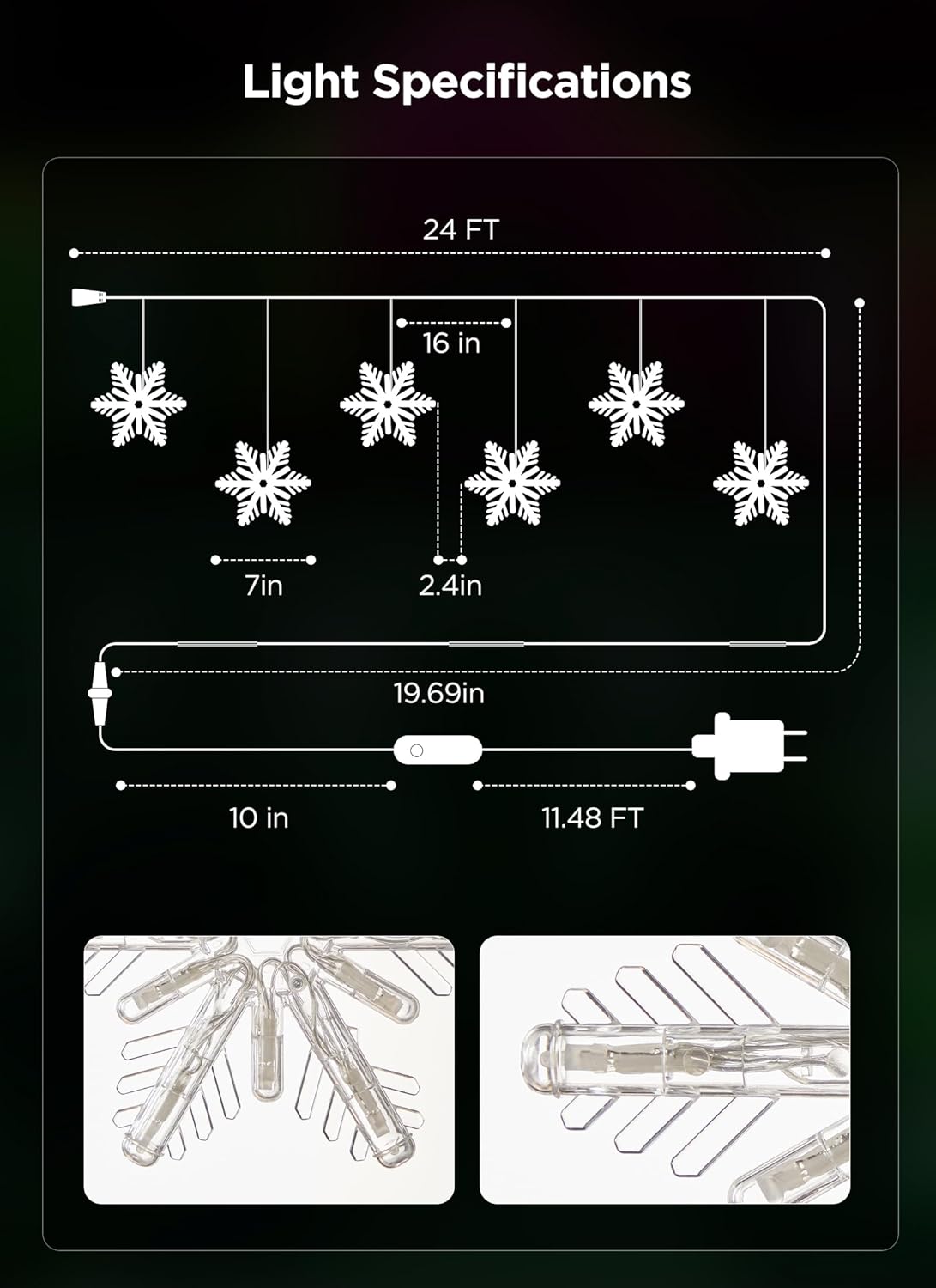 brightown-24ft-smart-app-control-192led-icicle-snowflake-lights-with-16-drops-mu image 4