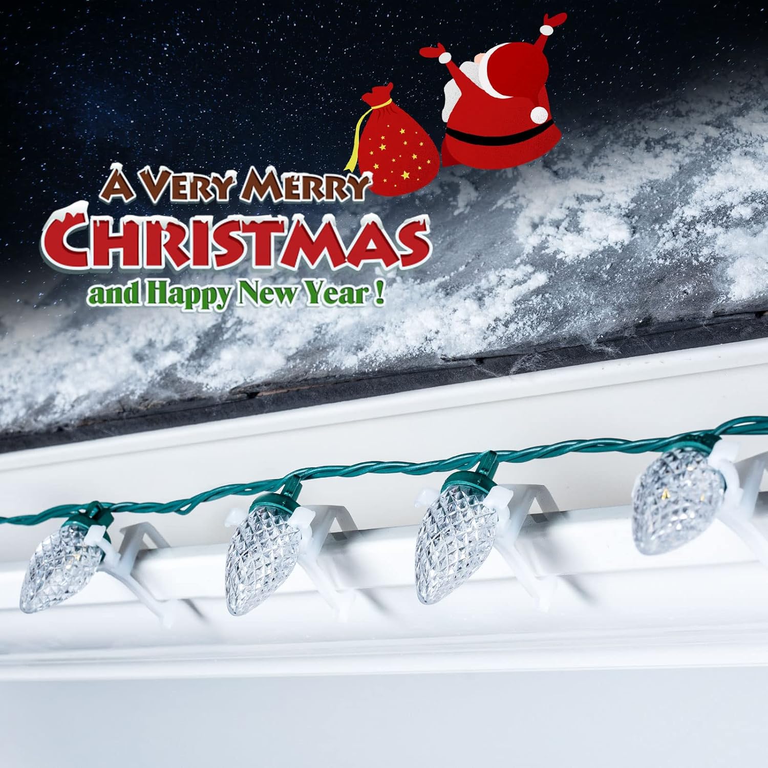 brightown-68ft-100-led-c9-christmas-string-lights-with-quick-clips-pure-white-pl image 2