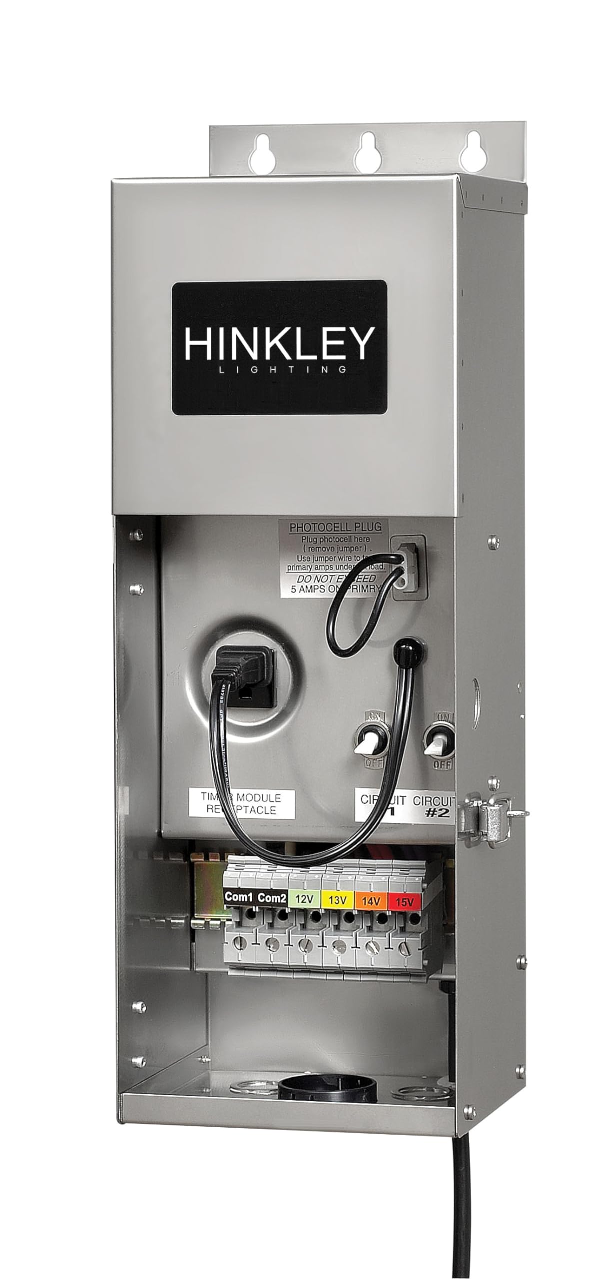 hinkley-0600ss-600-watt-landscape-transformer-stainless-steel-120v-ac-to-12v-ac- image 1