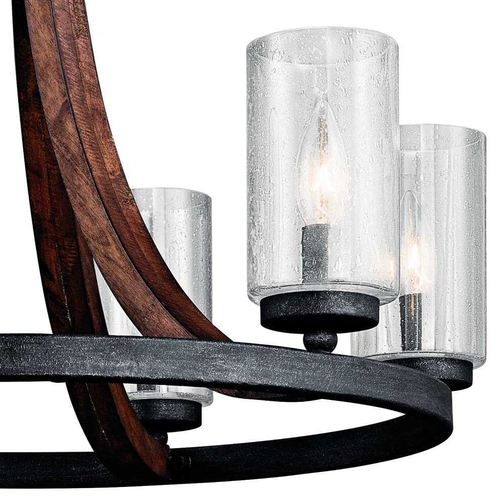 kichler-grand-bank-6-light-chandelier-auburn-stained-wood-distressed-black-metal image 3