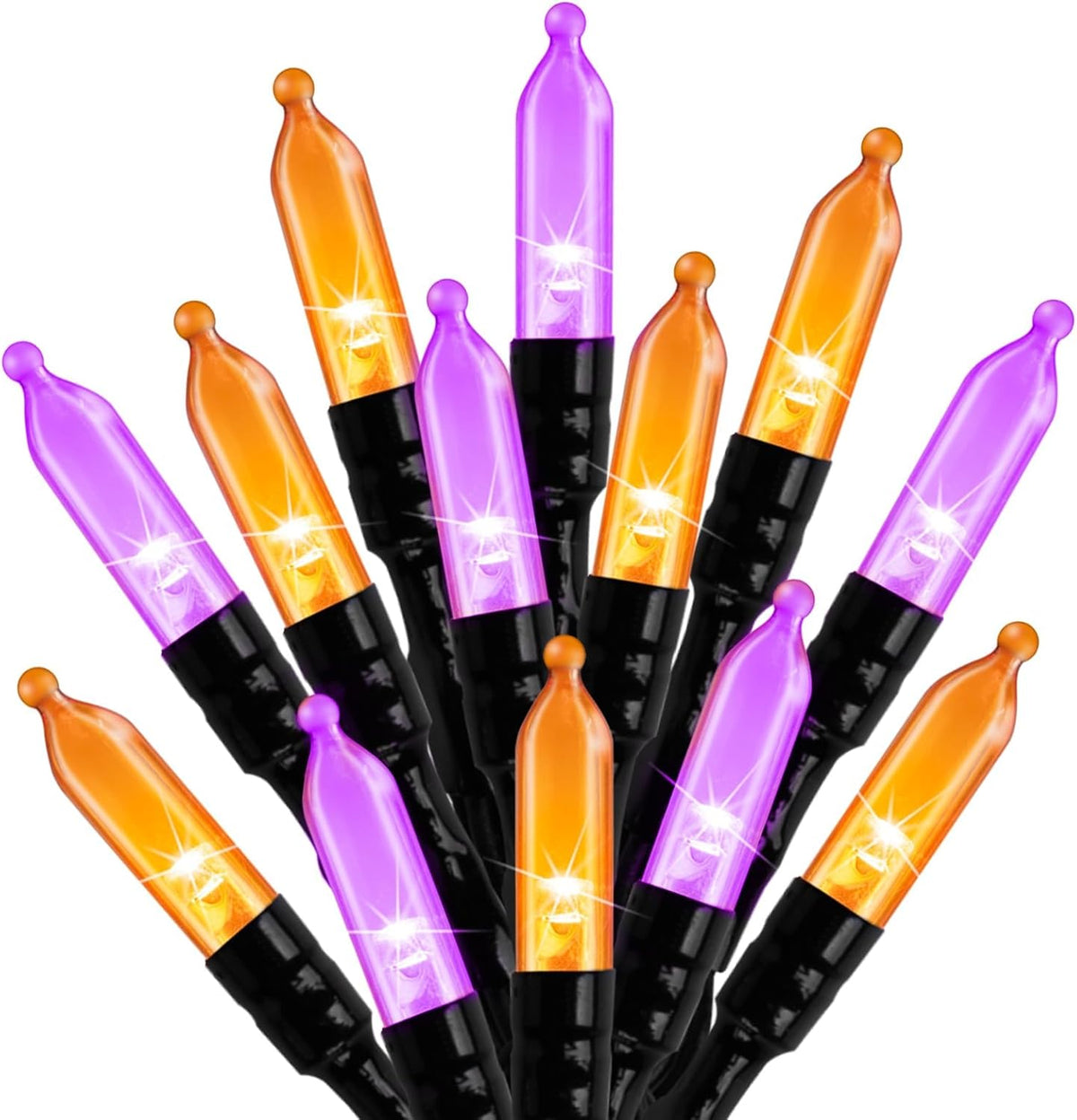 brightown-39ft-plug-in-100-led-mini-orange-purple-halloween-christmas-string-lig image 1