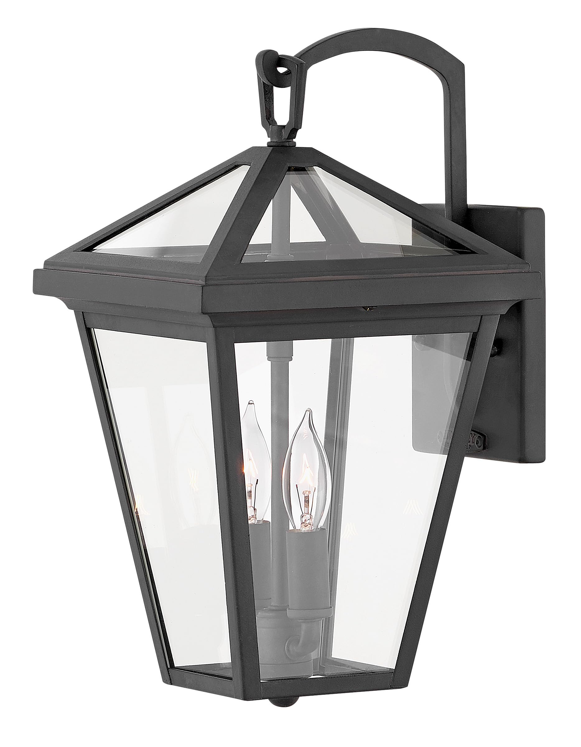 hinkley-alford-place-medium-wall-mount-lantern-museum-black-die-cast-aluminum image 1