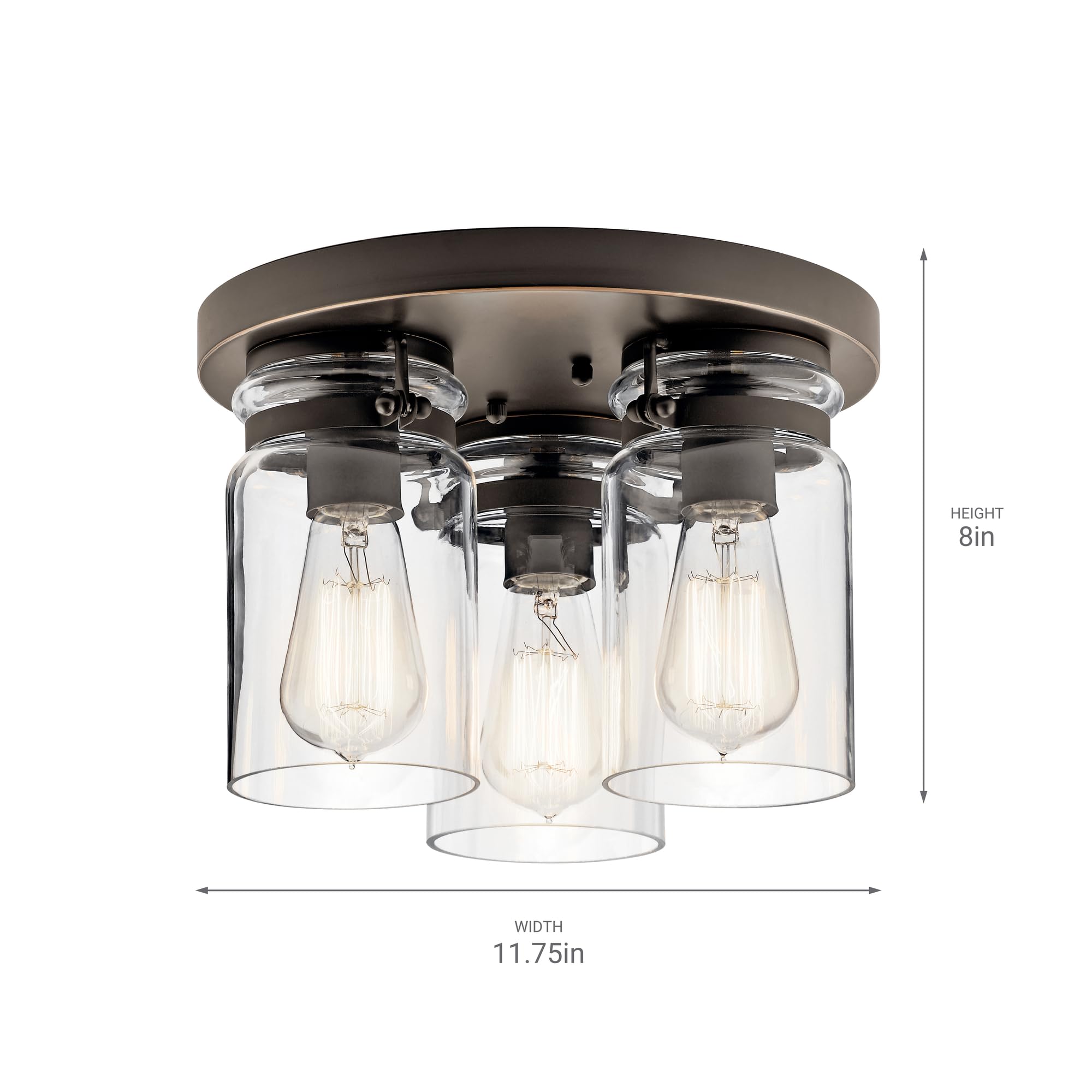 kichler-brinley-11-75-3-light-flush-mount-light-olde-bronze image 2