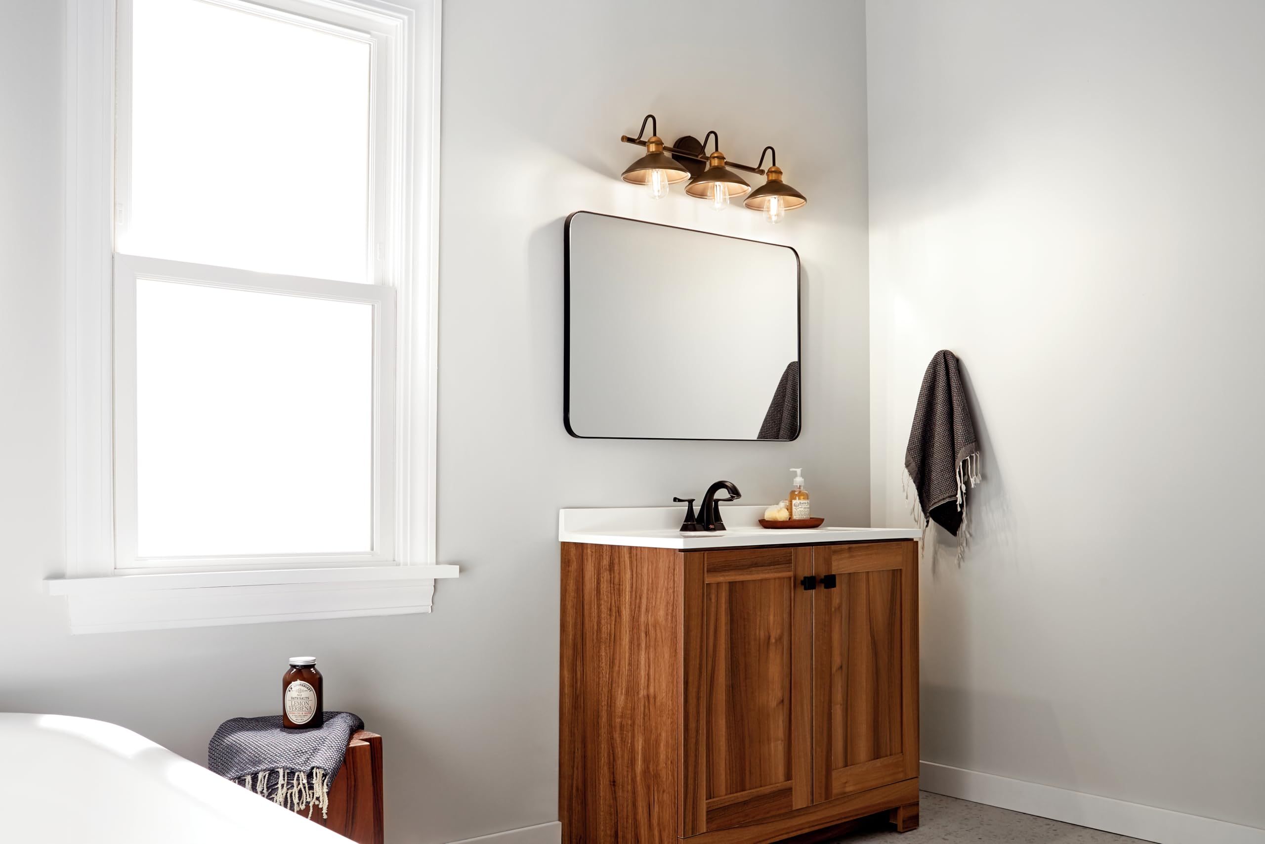 kichler-clyde-3-light-industrial-vanity-light-in-olde-bronze-with-globe-shades image 4