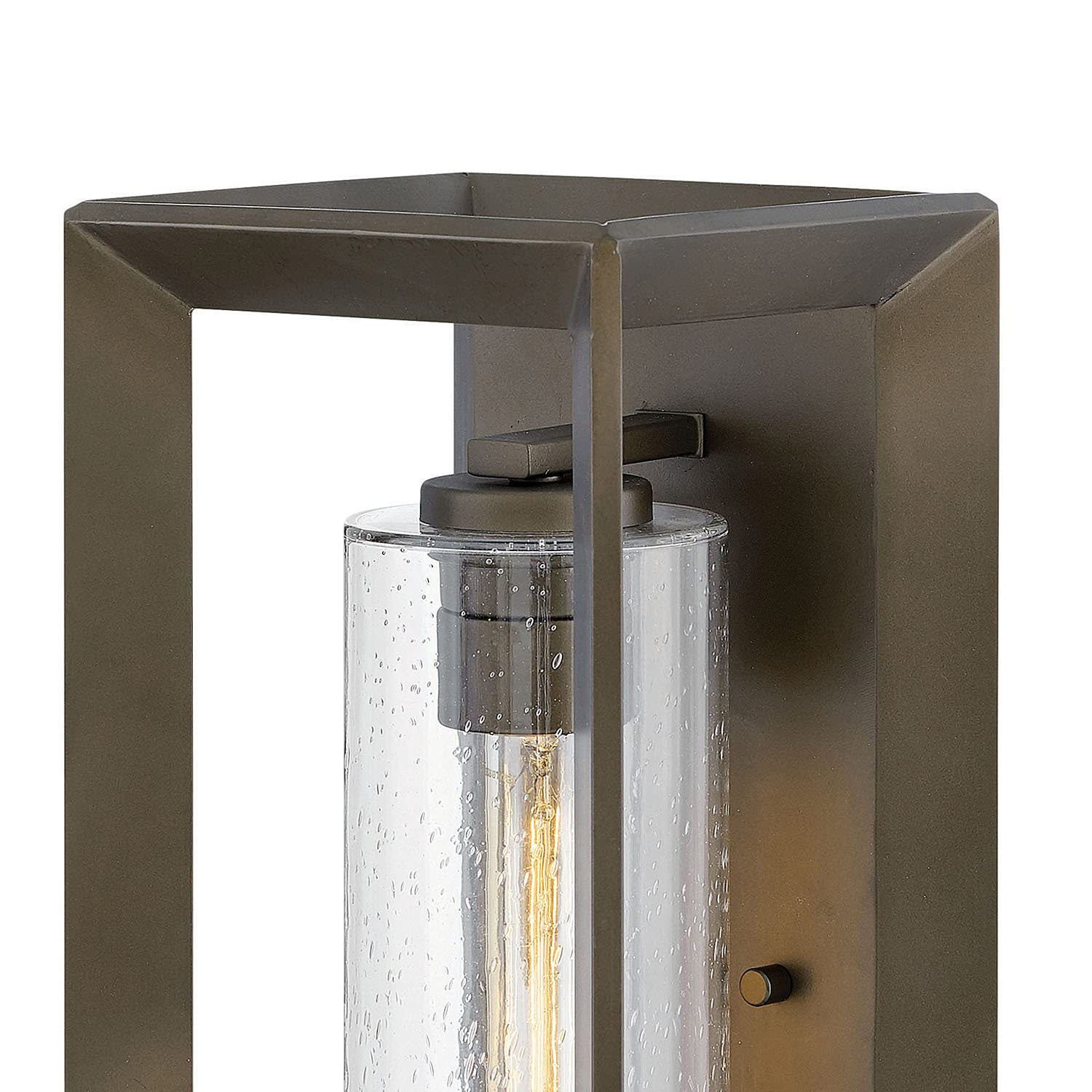 hinkley-rhodes-one-light-outdoor-medium-wall-sconce-in-warm-bronze-with-clear-se image 2