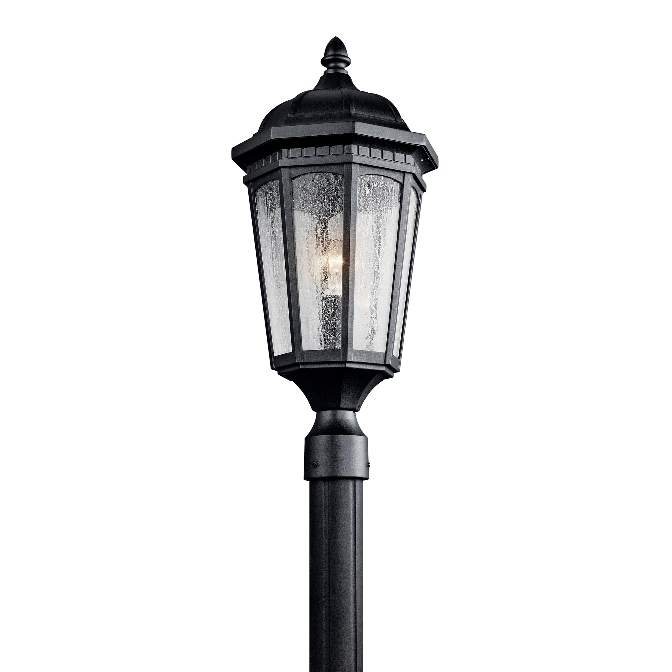 kichler-courtyard-outdoor-post-light-textured-black image 1