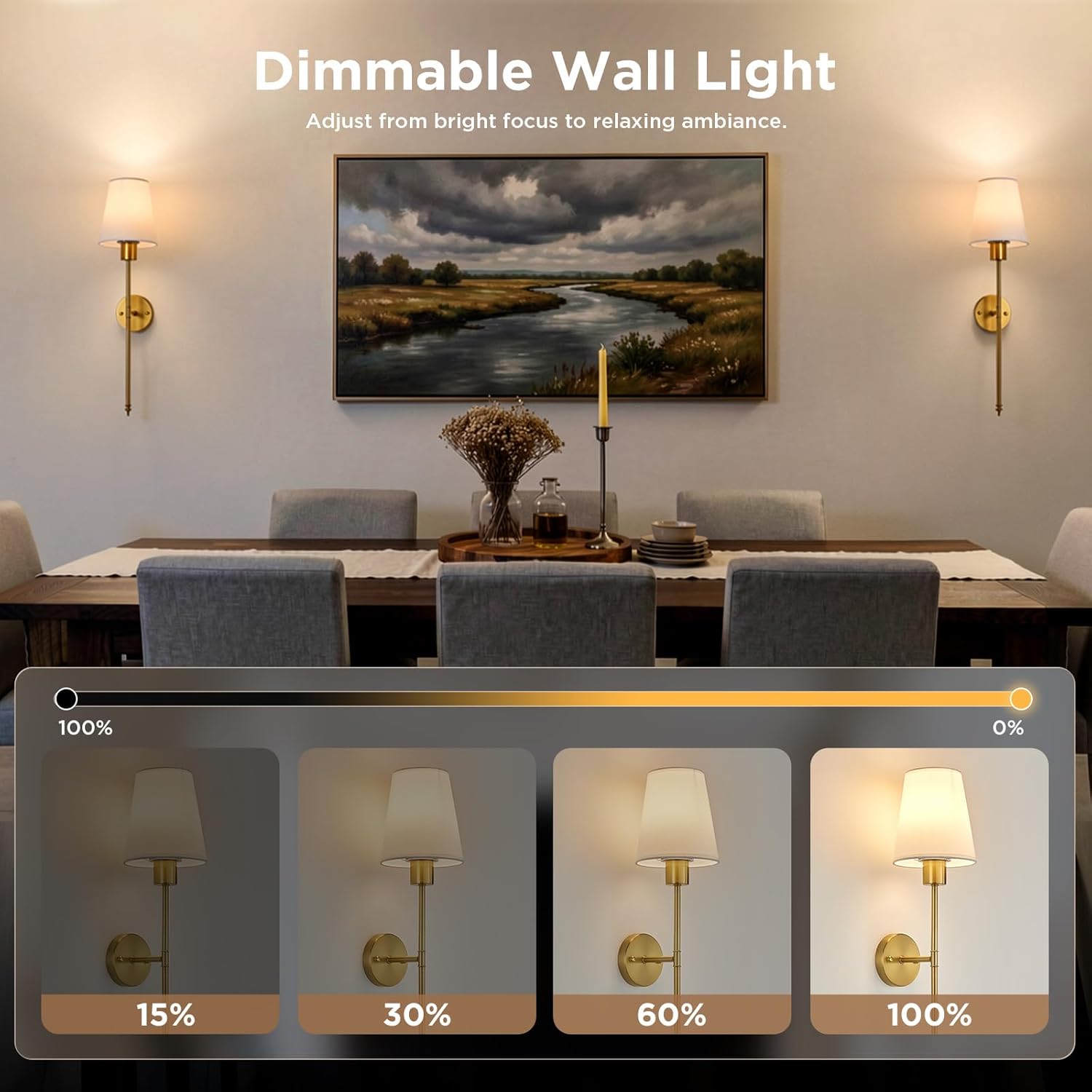 brightown-2-pack-battery-operated-wireless-rechargeable-wall-sconce-lamps-with-r image 5