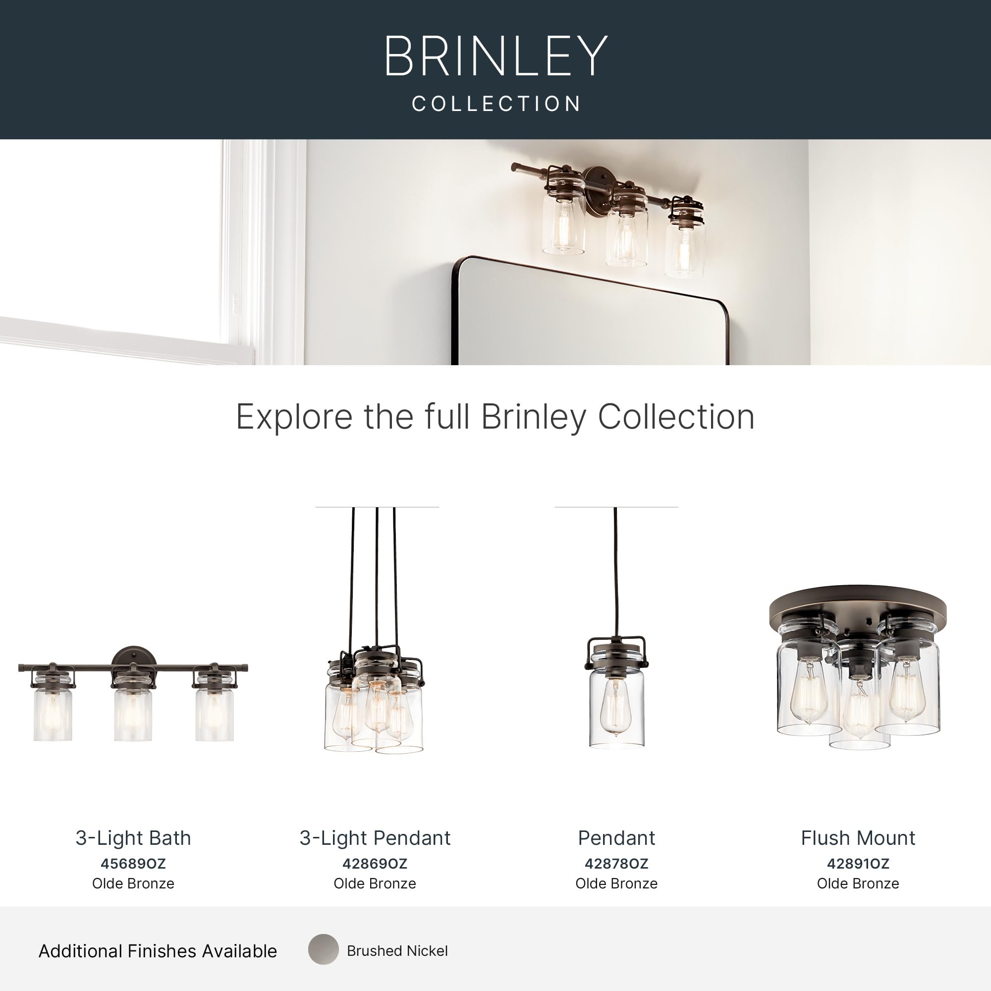 kichler-brinley-45576ni-1-light-wall-sconce-brushed-nickel-with-clear-mason-jar- image 5