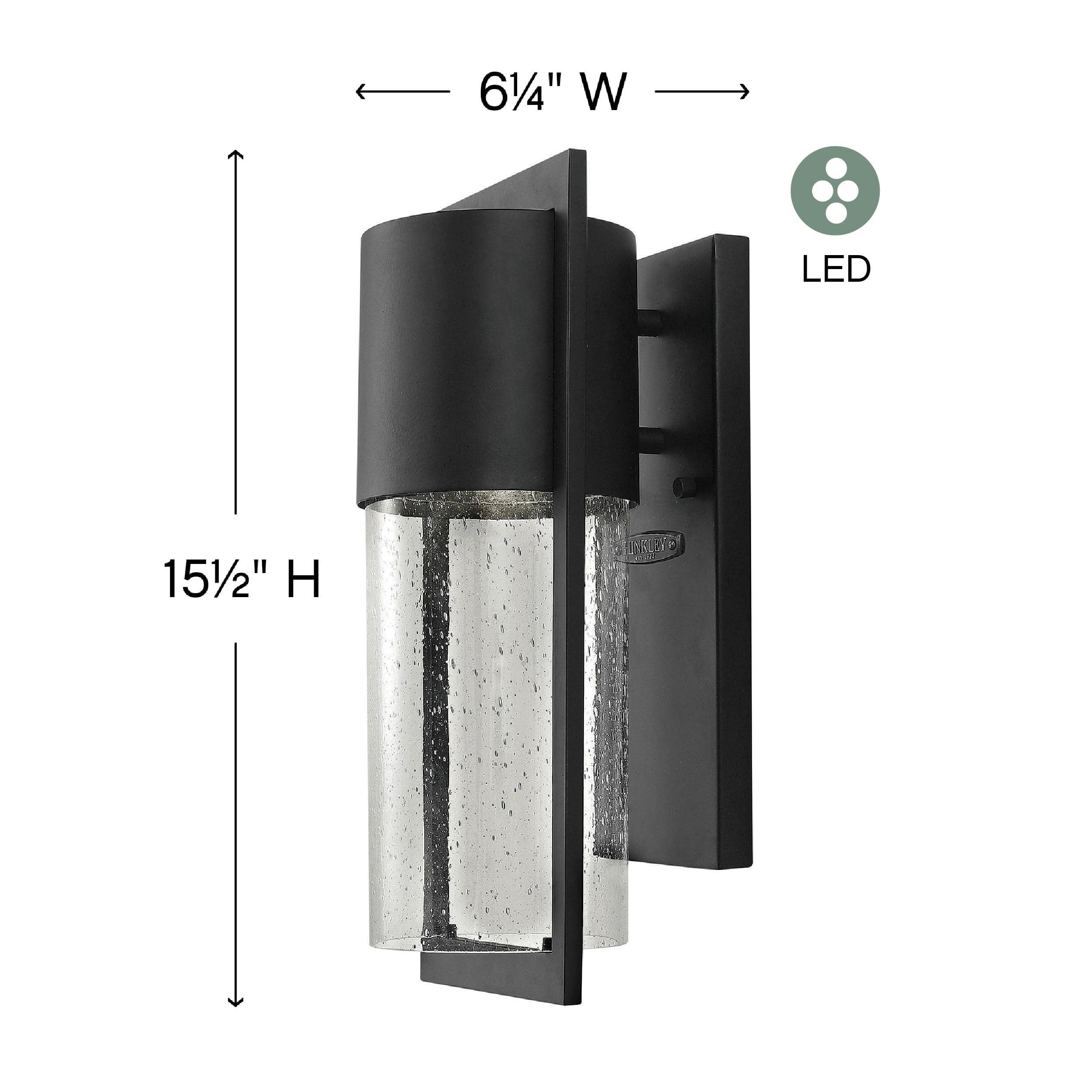 hinkley-shelter-small-led-wall-mount-lantern-in-black-with-integrated-14w-led image 2