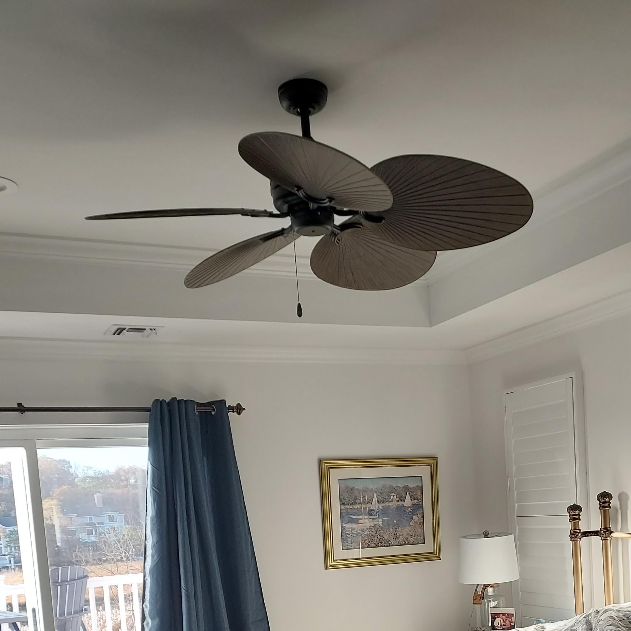 hinkley-tropic-air-52-indoor-outdoor-ceiling-fan-in-matte-black-with-koa-wood-co image 7