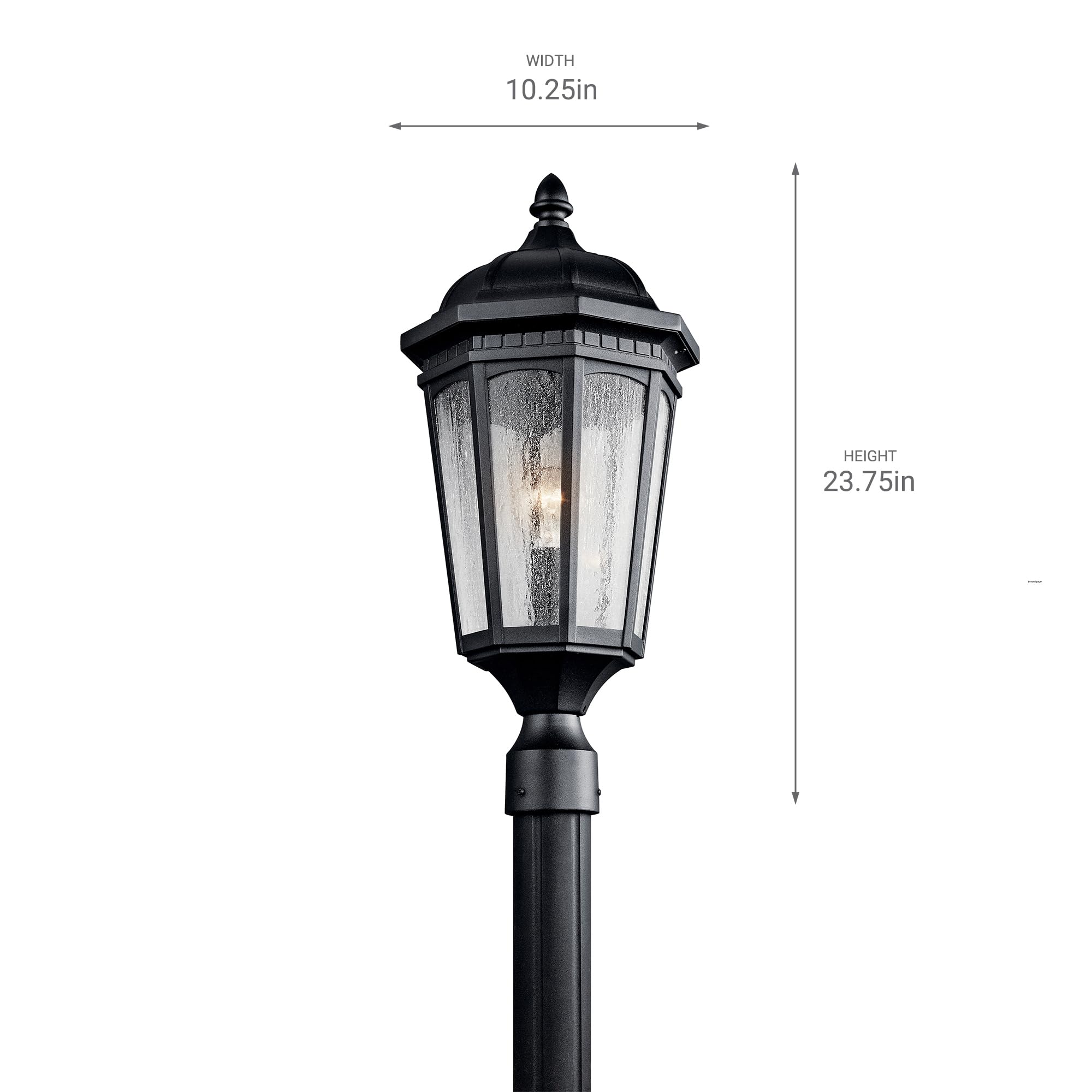 kichler-courtyard-outdoor-post-light-textured-black image 8