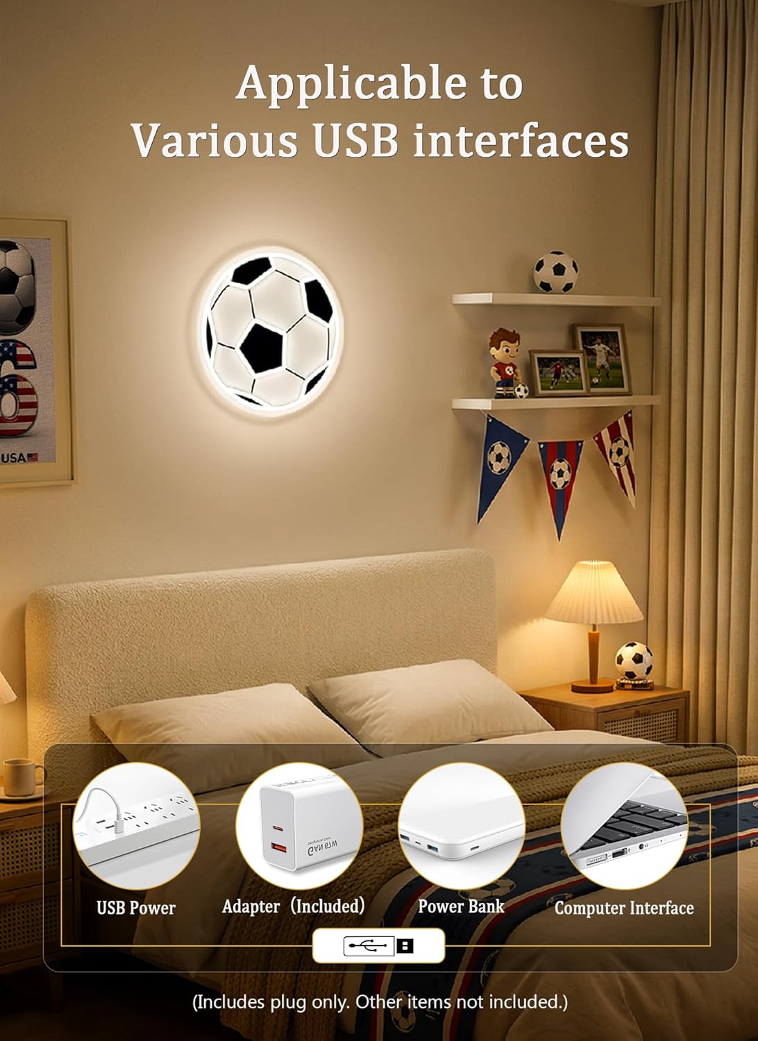 brightown-led-soccer-ball-neon-sign-usb-powered-adjustable-brightness-hanging-ki image 5
