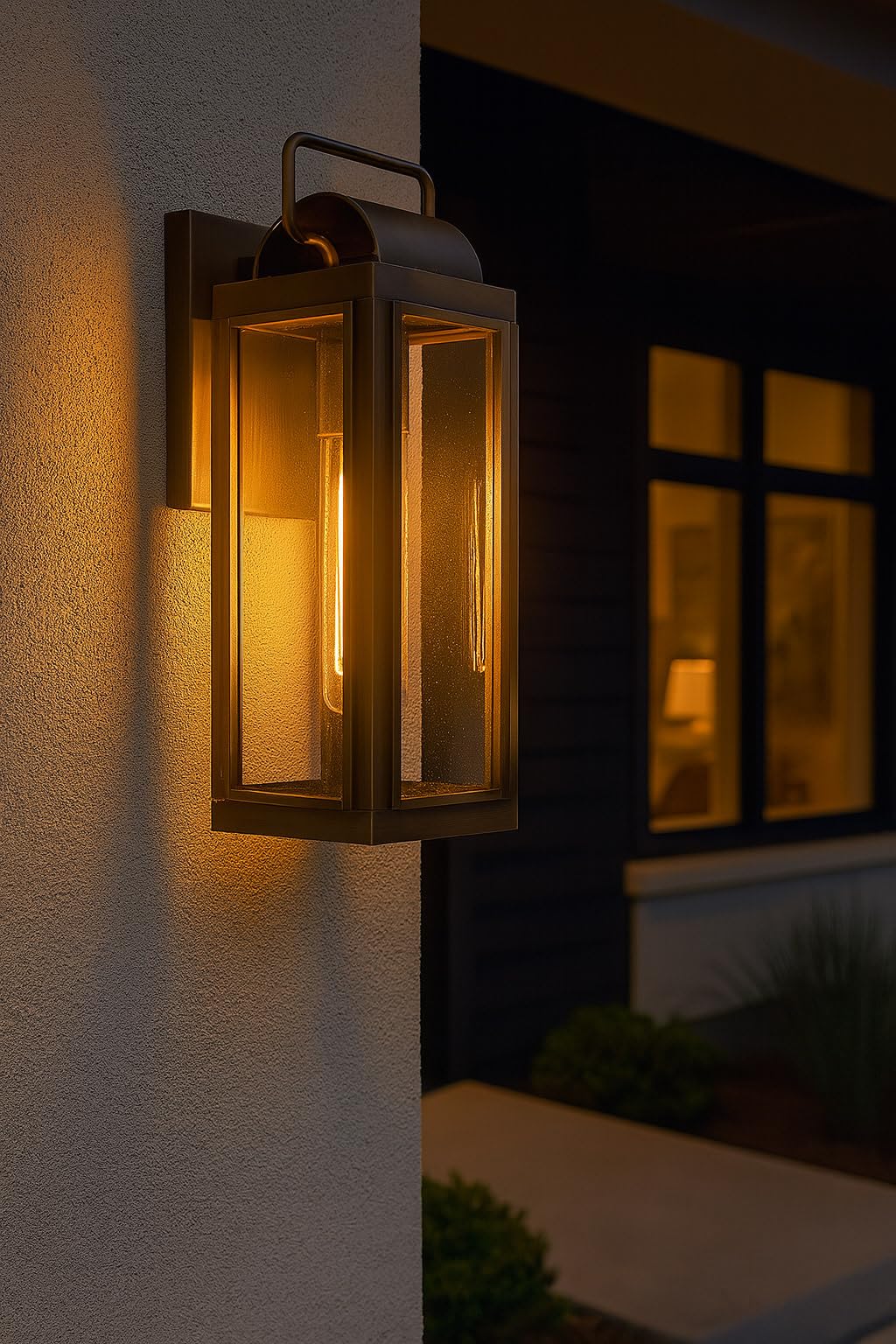 hinkley-sag-harbor-one-light-outdoor-small-wall-lantern-burnished-bronze-with-cl image 2