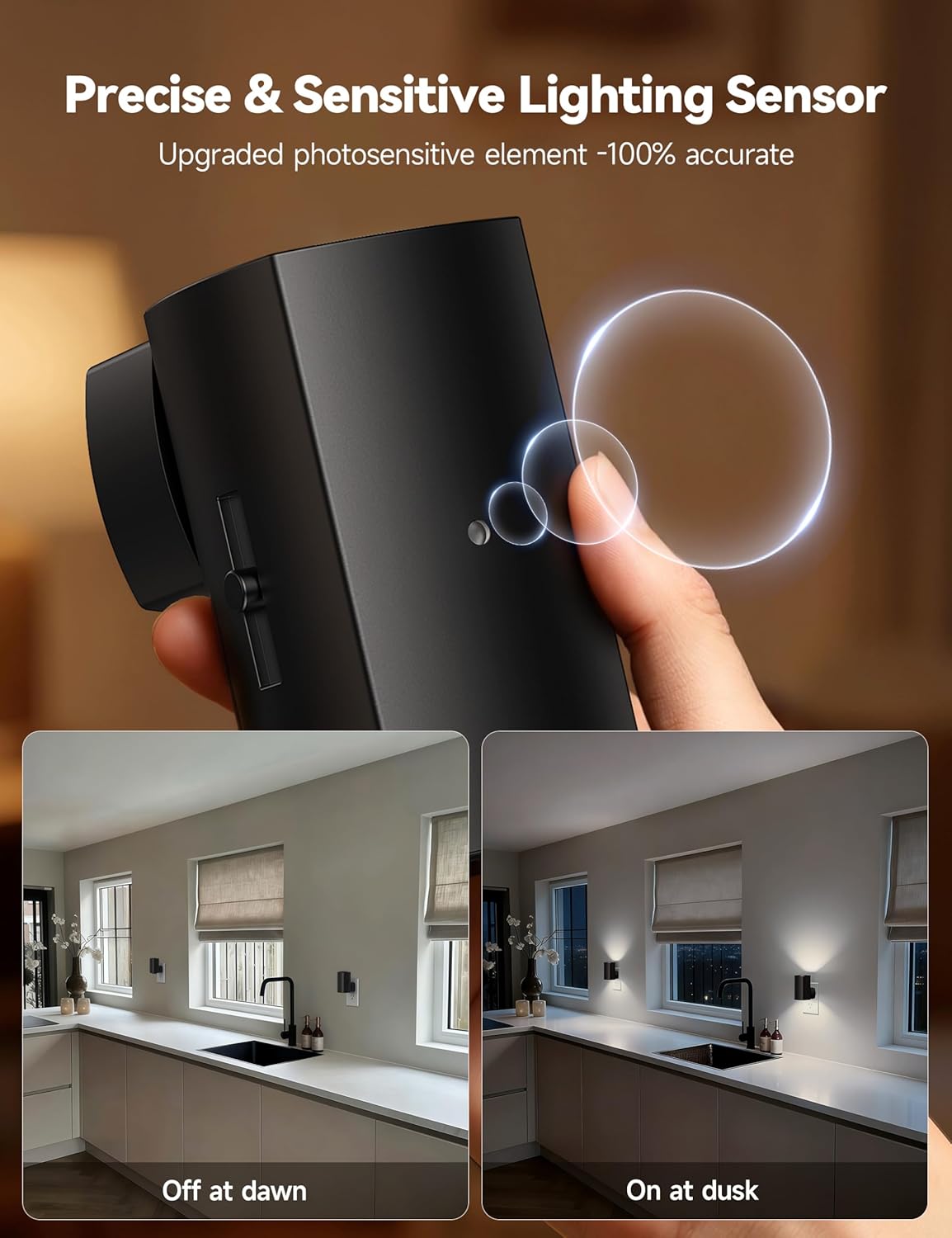 brightown-2-pack-plug-in-night-lights-with-rotating-plug-light-sensor-pure-white image 3