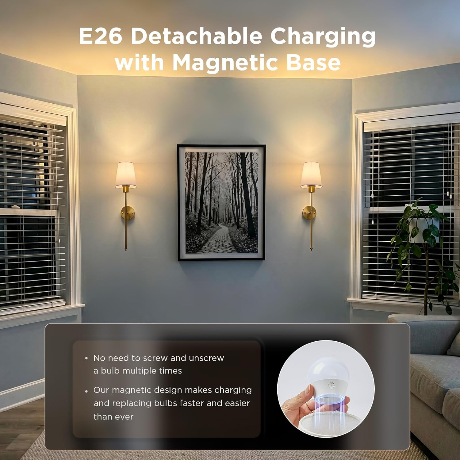 brightown-2-pack-battery-operated-wireless-rechargeable-wall-sconce-lamps-with-r image 8