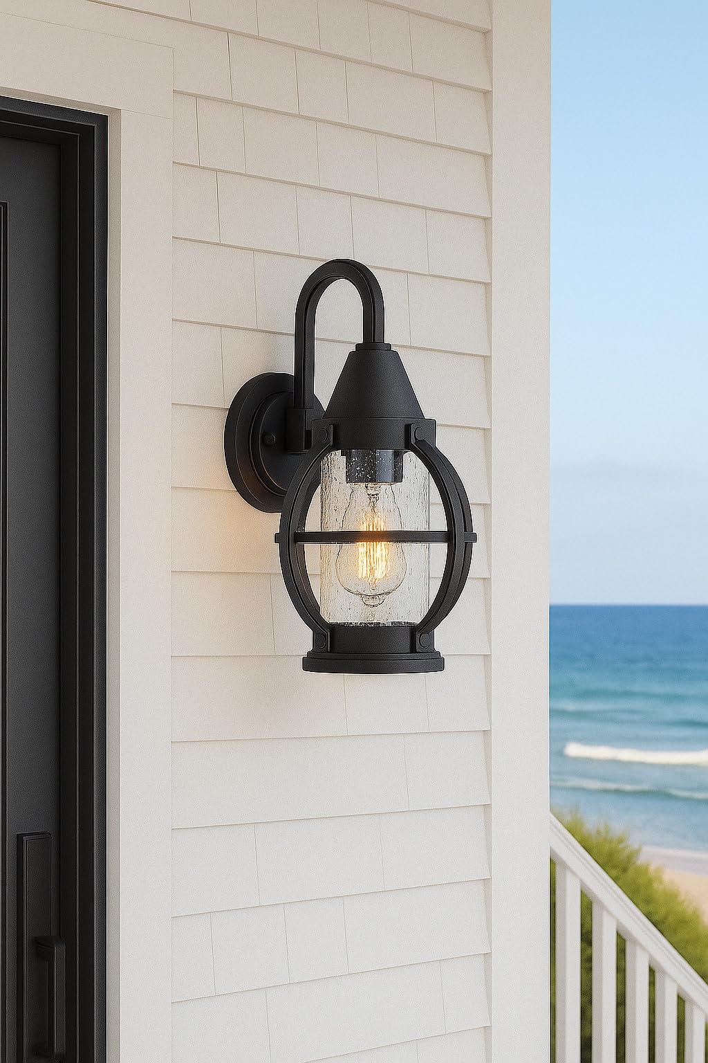hinkley-chatham-single-light-wall-mount-outdoor-lantern-composite-clear-seedy-gl image 3