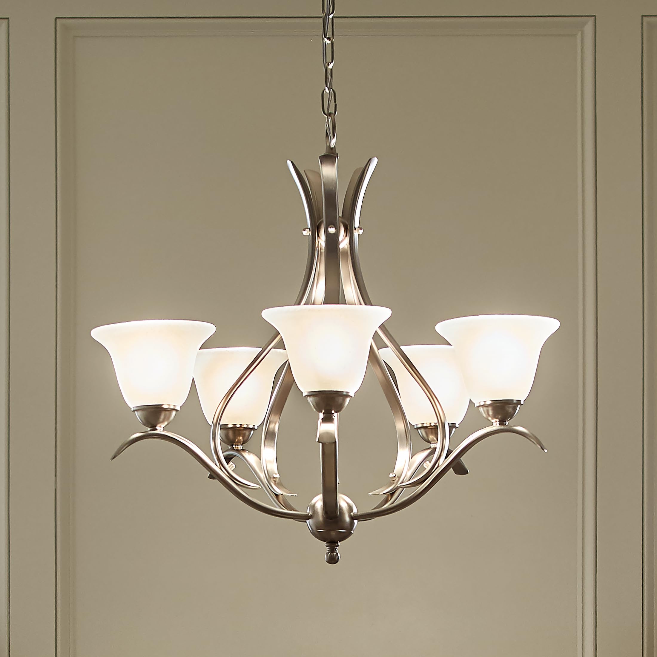 kichler-dover-5-light-chandelier-in-brushed-nickel-2020ni-for-dining-room-and-fo image 2