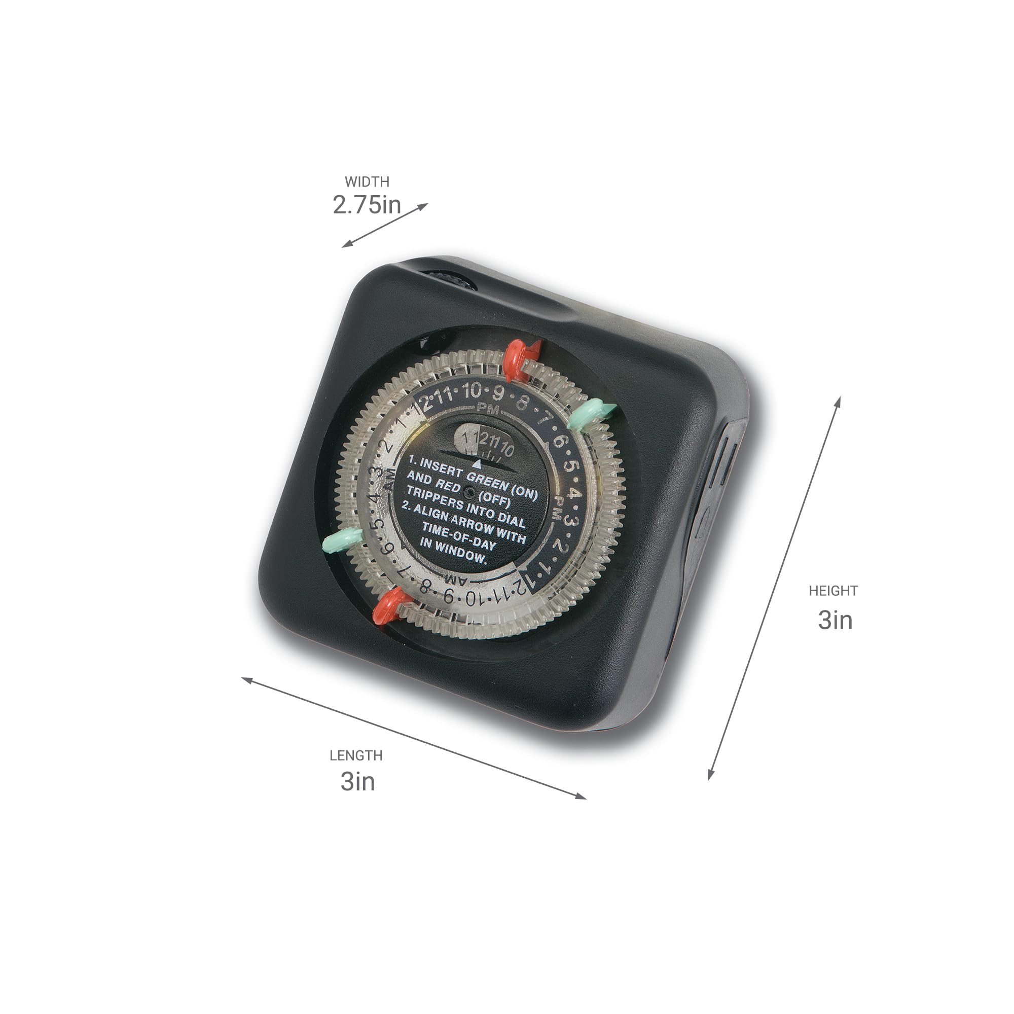 kichler-plug-in-landscape-lighting-timer-black-15557bk-mechanical-pin-timer-with image 4