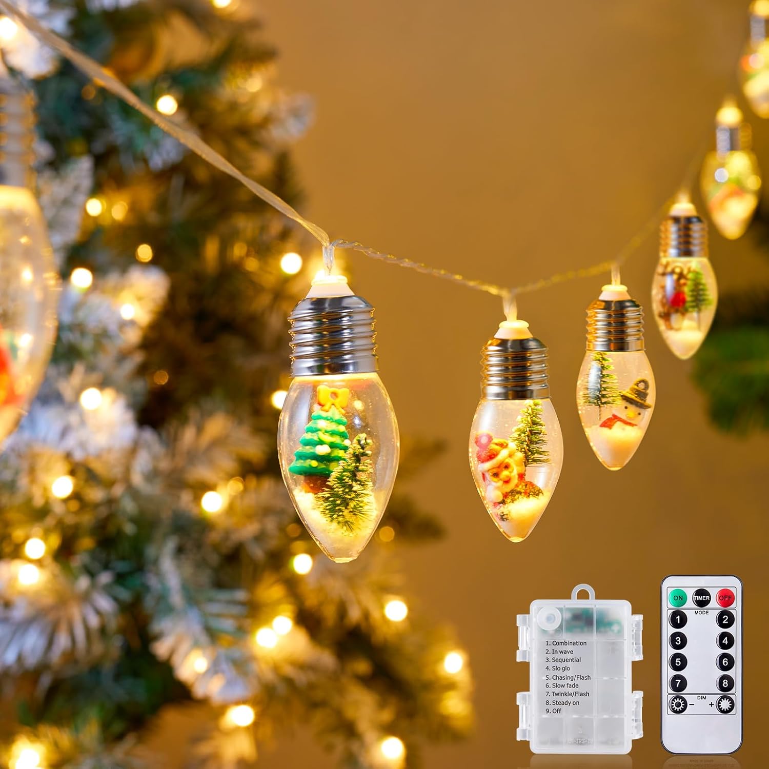 brightown-7-5ft-battery-operated-10-c9-christmas-snow-globe-string-lights-with-t image 1