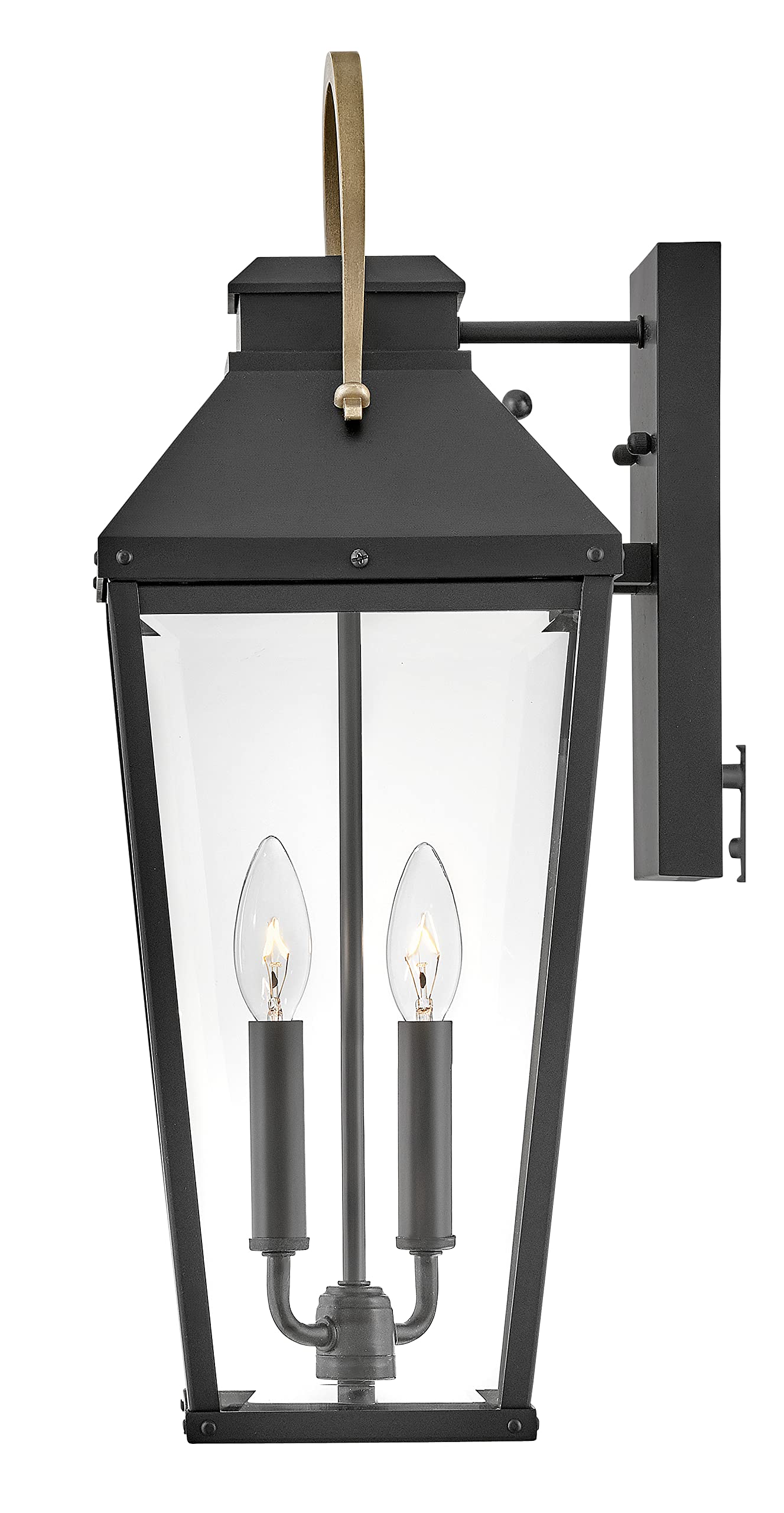 hinkley-dawson-large-wall-mount-outdoor-lantern-aluminum-clear-beveled-glass-tap image 4