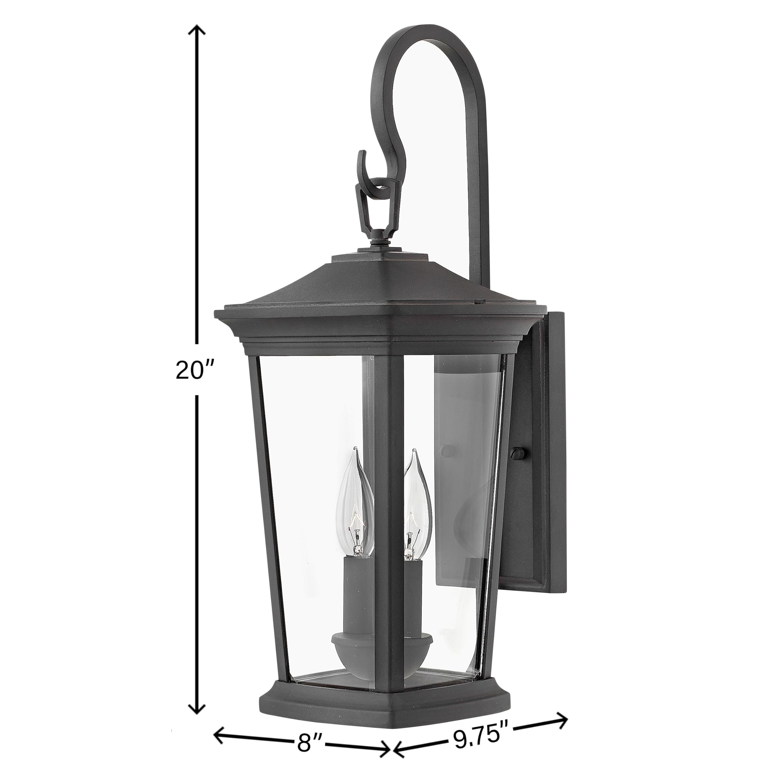 hinkley-bromley-medium-led-wall-mount-lantern-museum-black-120v-2x5w-cand-led-la image 3