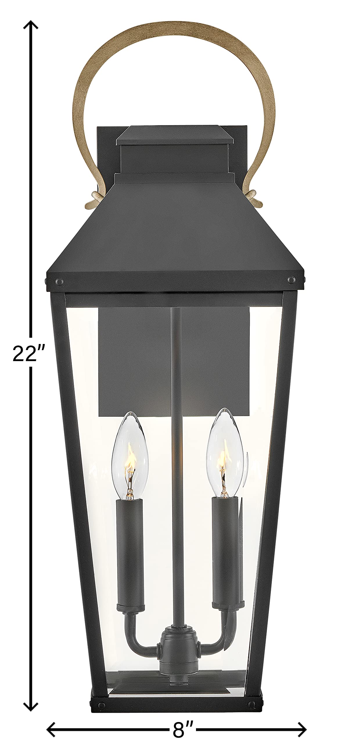 hinkley-dawson-large-wall-mount-outdoor-lantern-aluminum-clear-beveled-glass-tap image 7