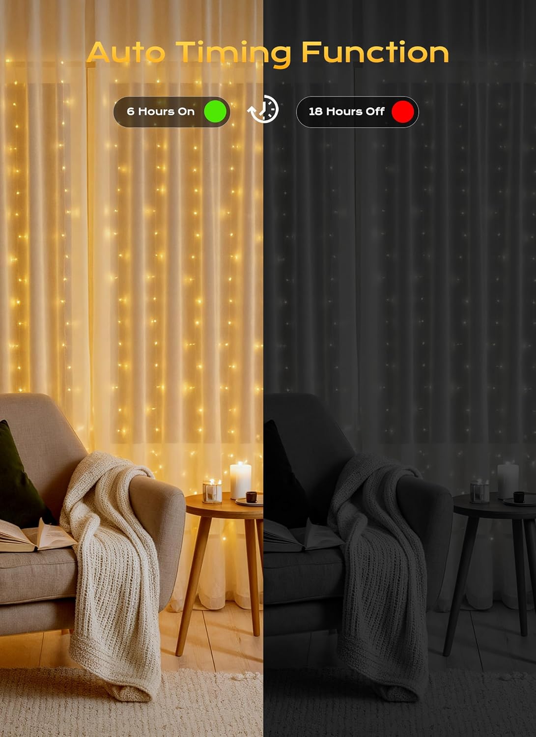 brightown-20ft-600-led-curtain-window-fairy-lights-with-remote-usb-adapter-8-mod image 4