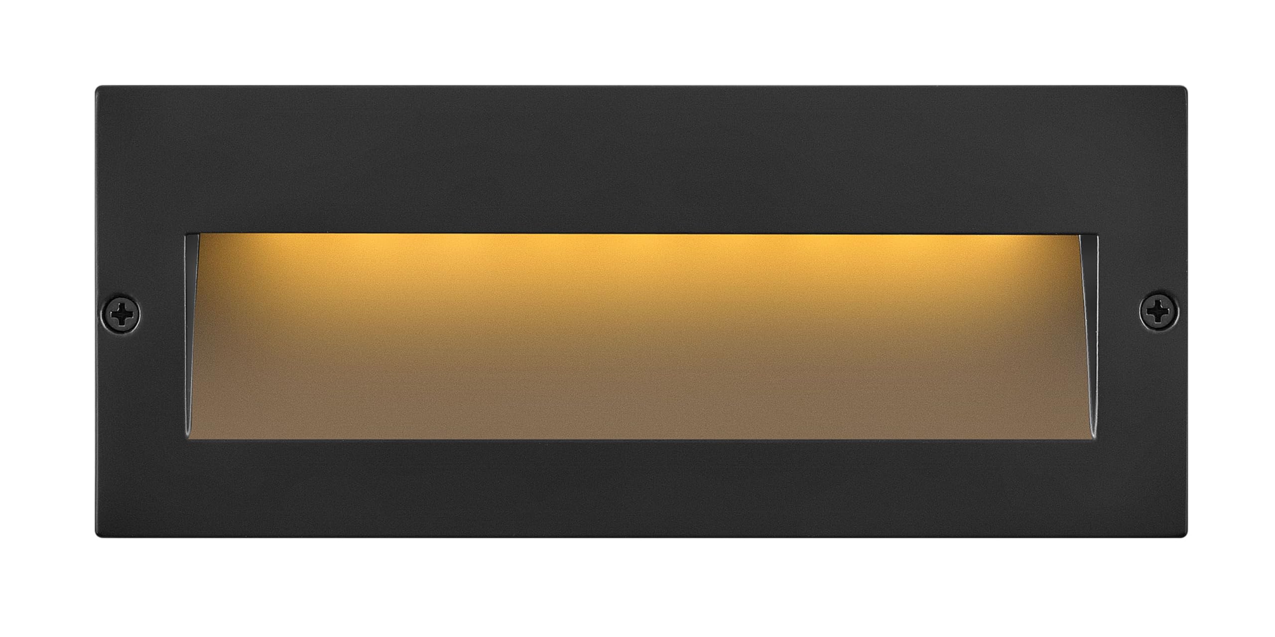 hinkley-taper-12v-integrated-led-wide-horizontal-step-light-aluminum-etched-glas image 1