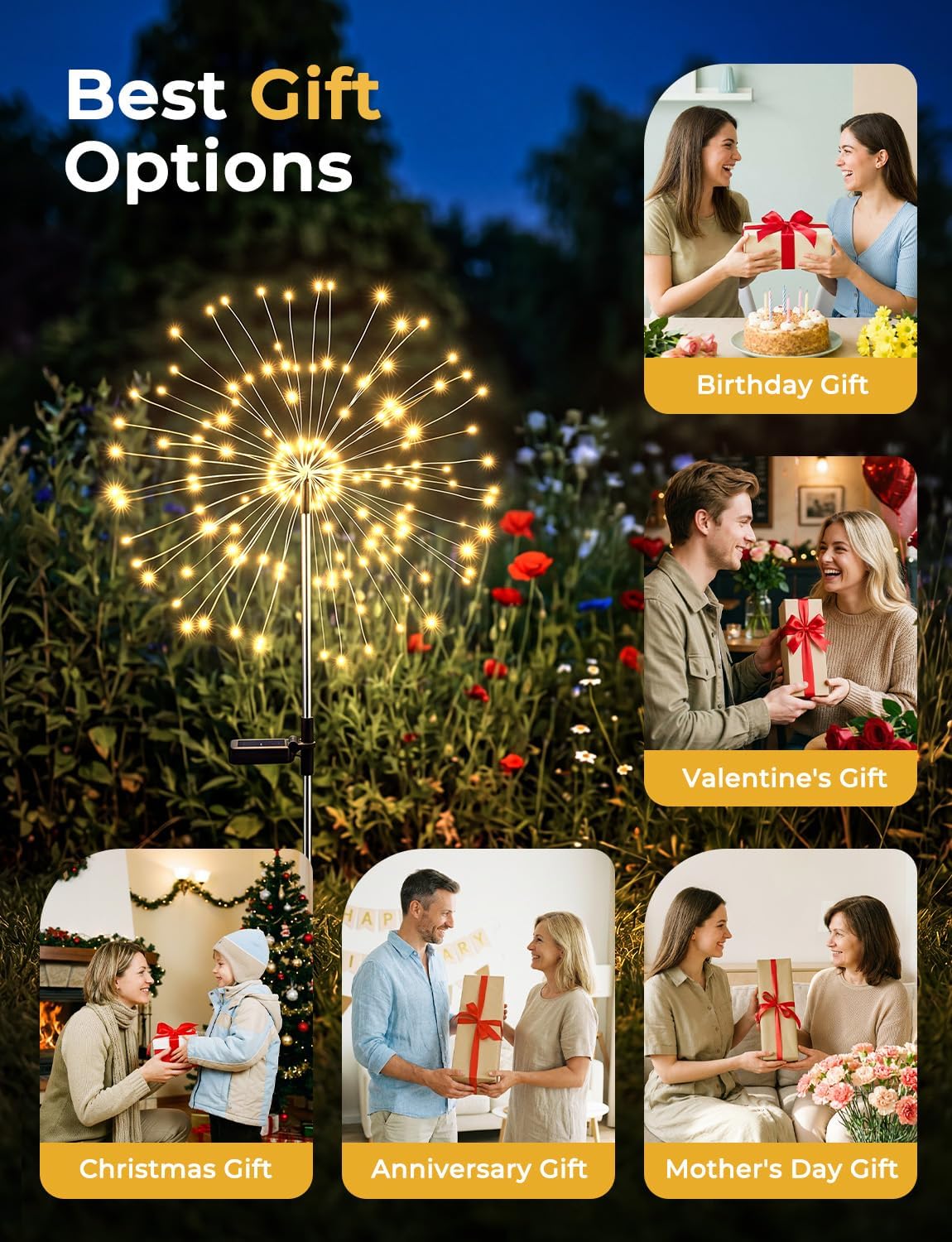 brightown-2-pack-150-led-firework-solar-powered-stake-lights-garden-yard-pathway image 6